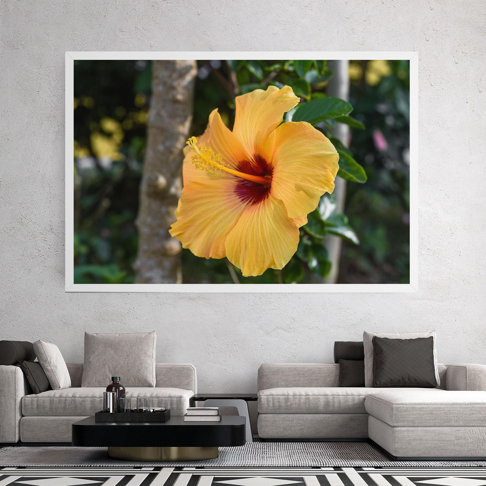 Vászonkép Yellow Hibiscus mockup 2