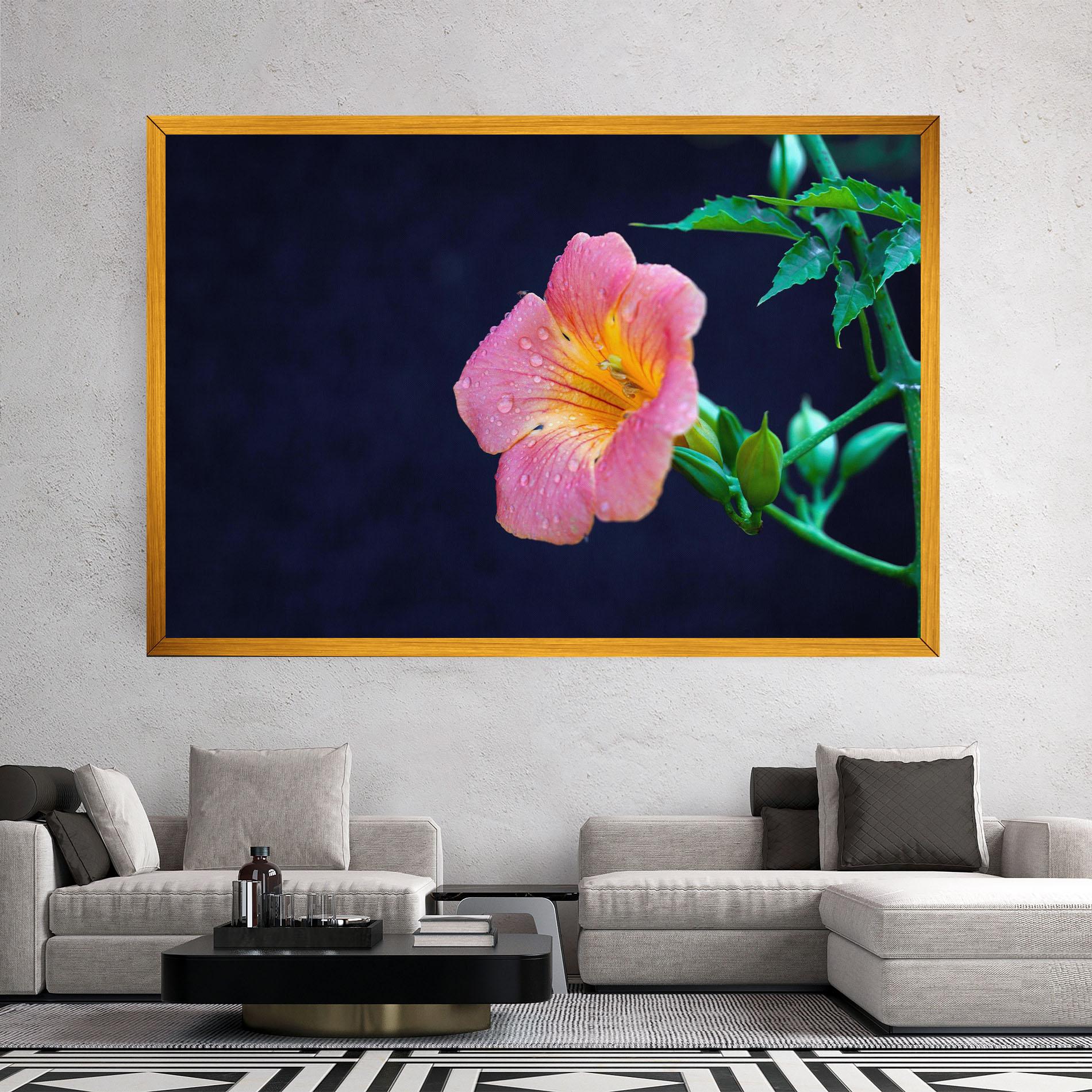 Vászonkép Exotic Pink Plant mockup 2