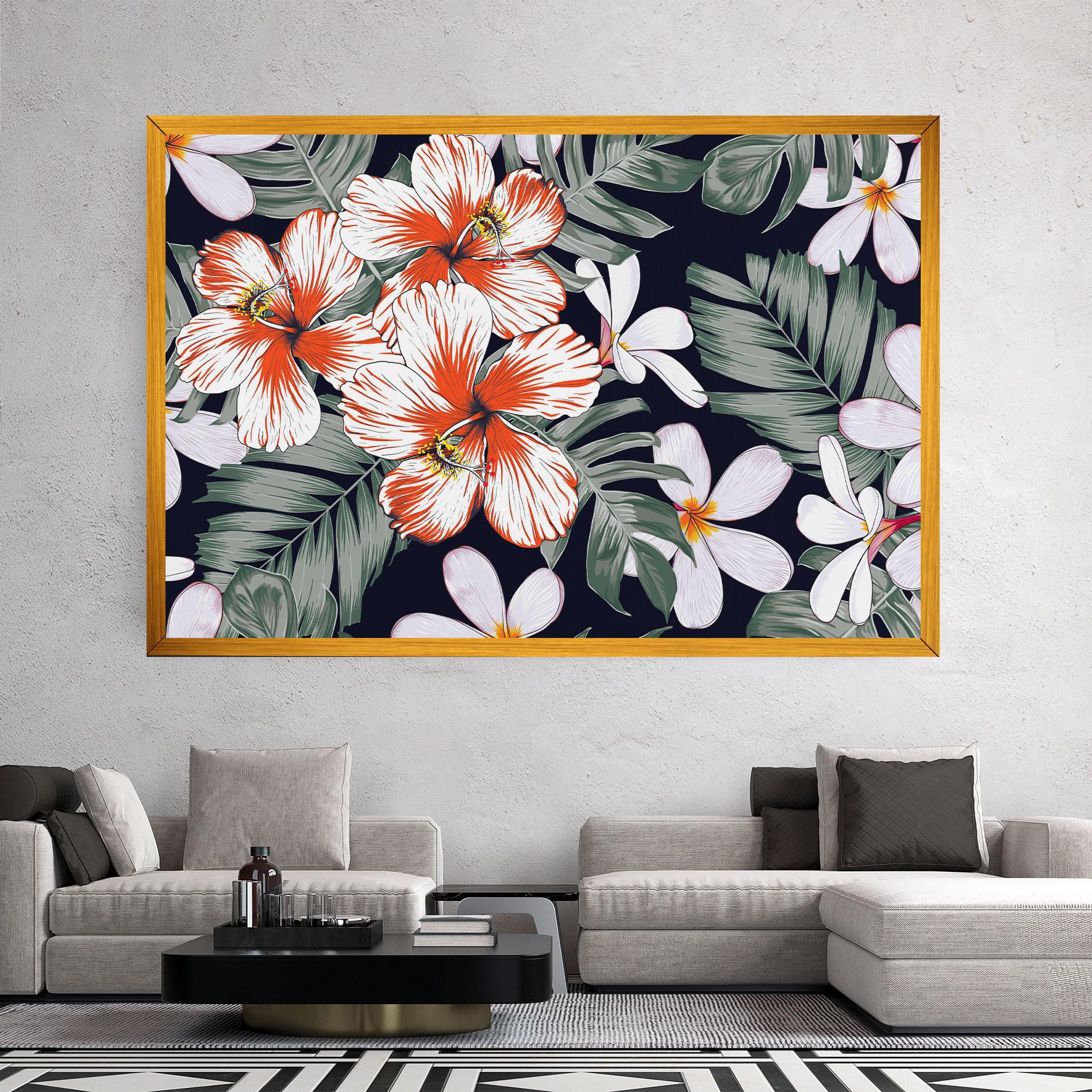 Vászonkép Orange White Exotic mockup 2