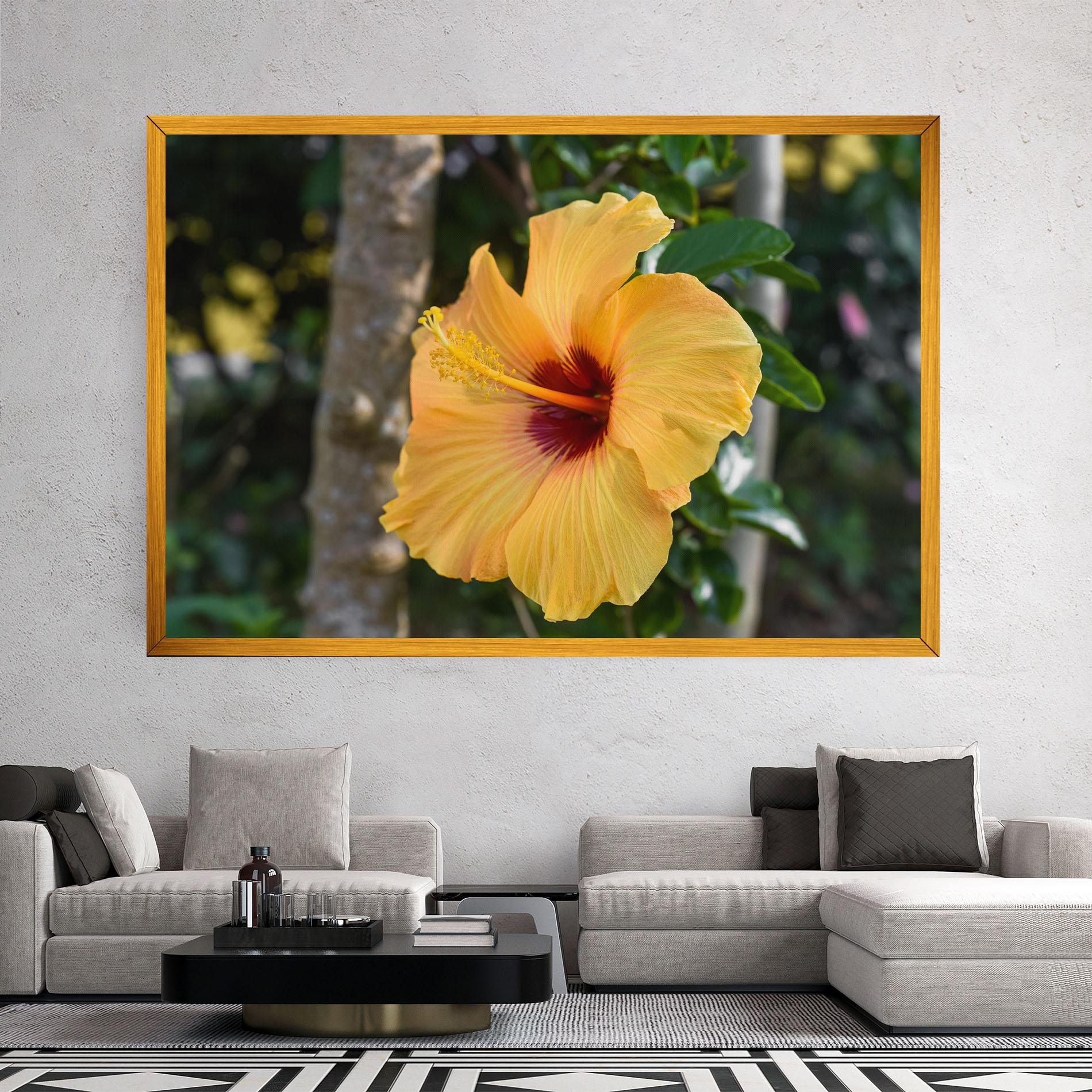 Vászonkép Yellow Hibiscus mockup 2