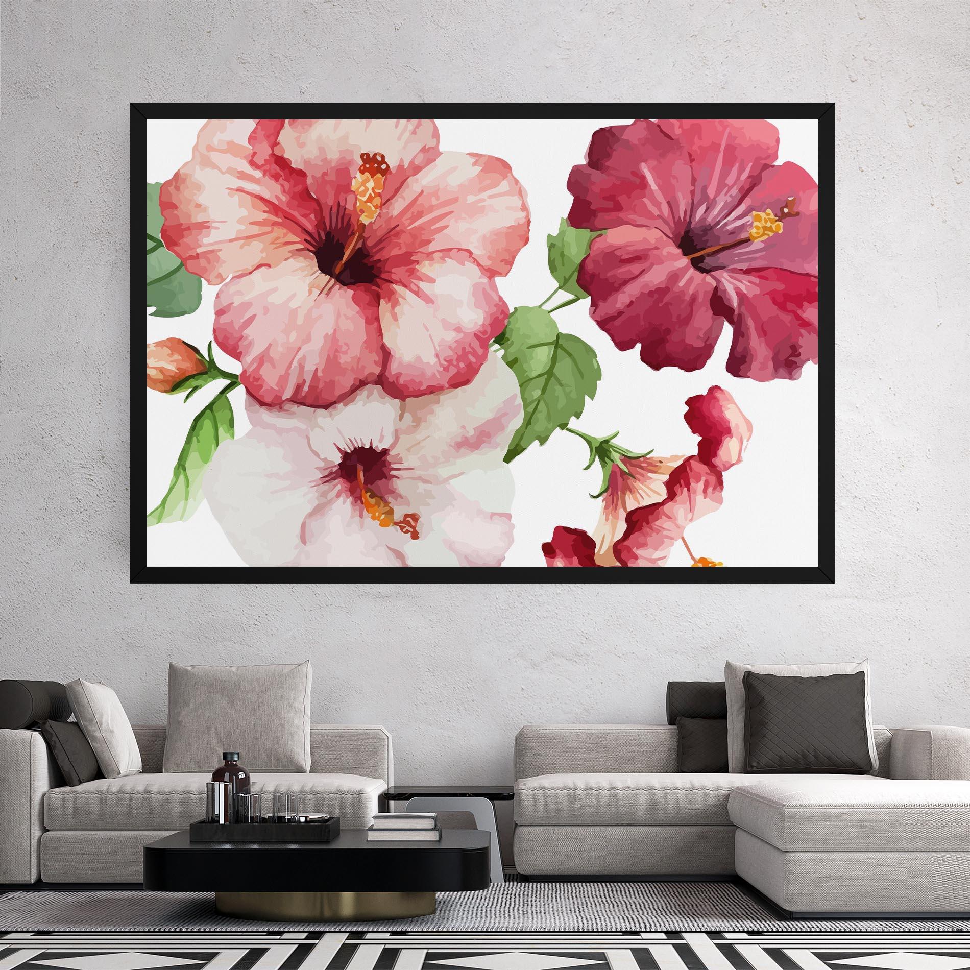 Vászonkép Exotic Flower Paint mockup 2