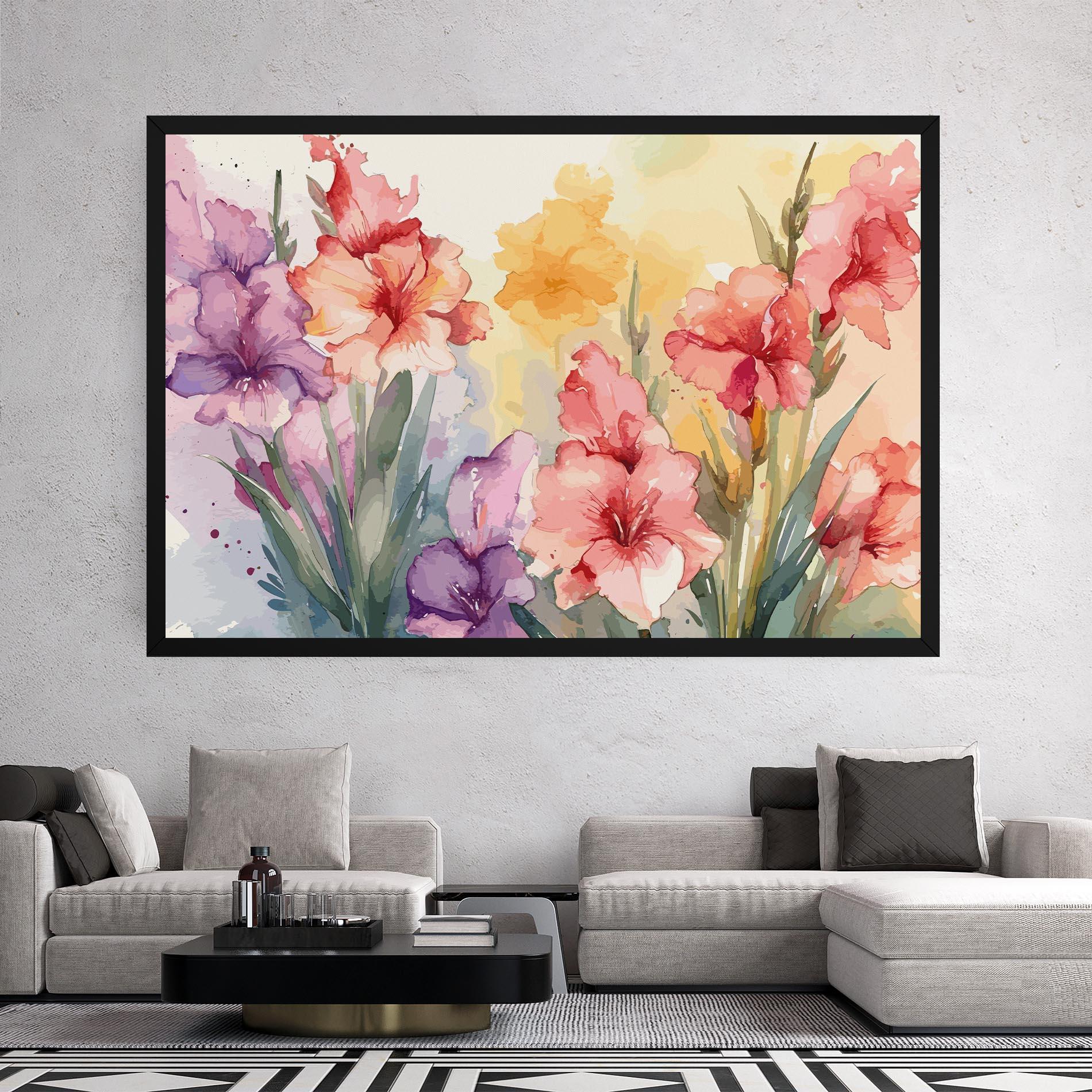 Vászonkép Exotic Watercolor mockup 2