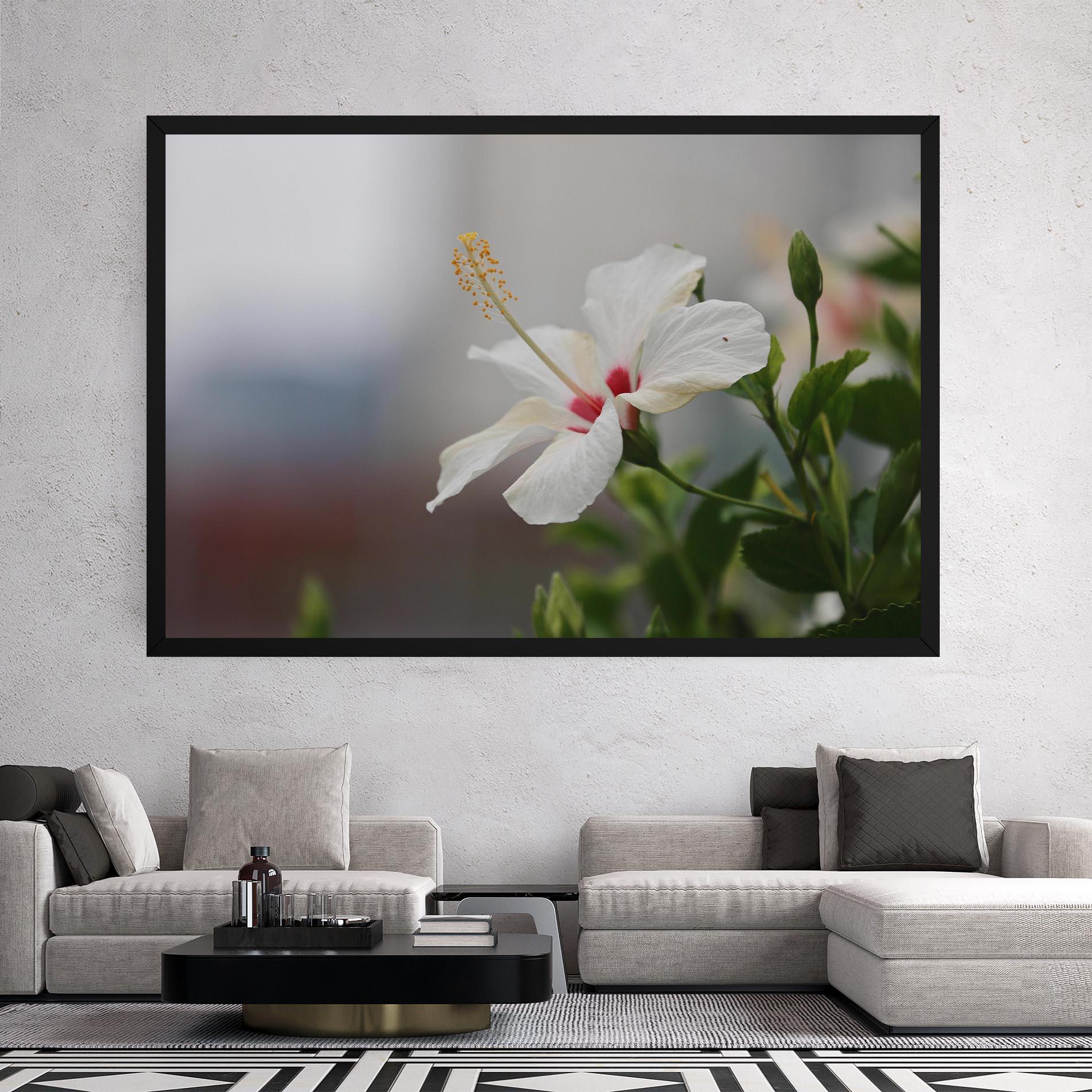 Vászonkép Exotic White Flower mockup 2
