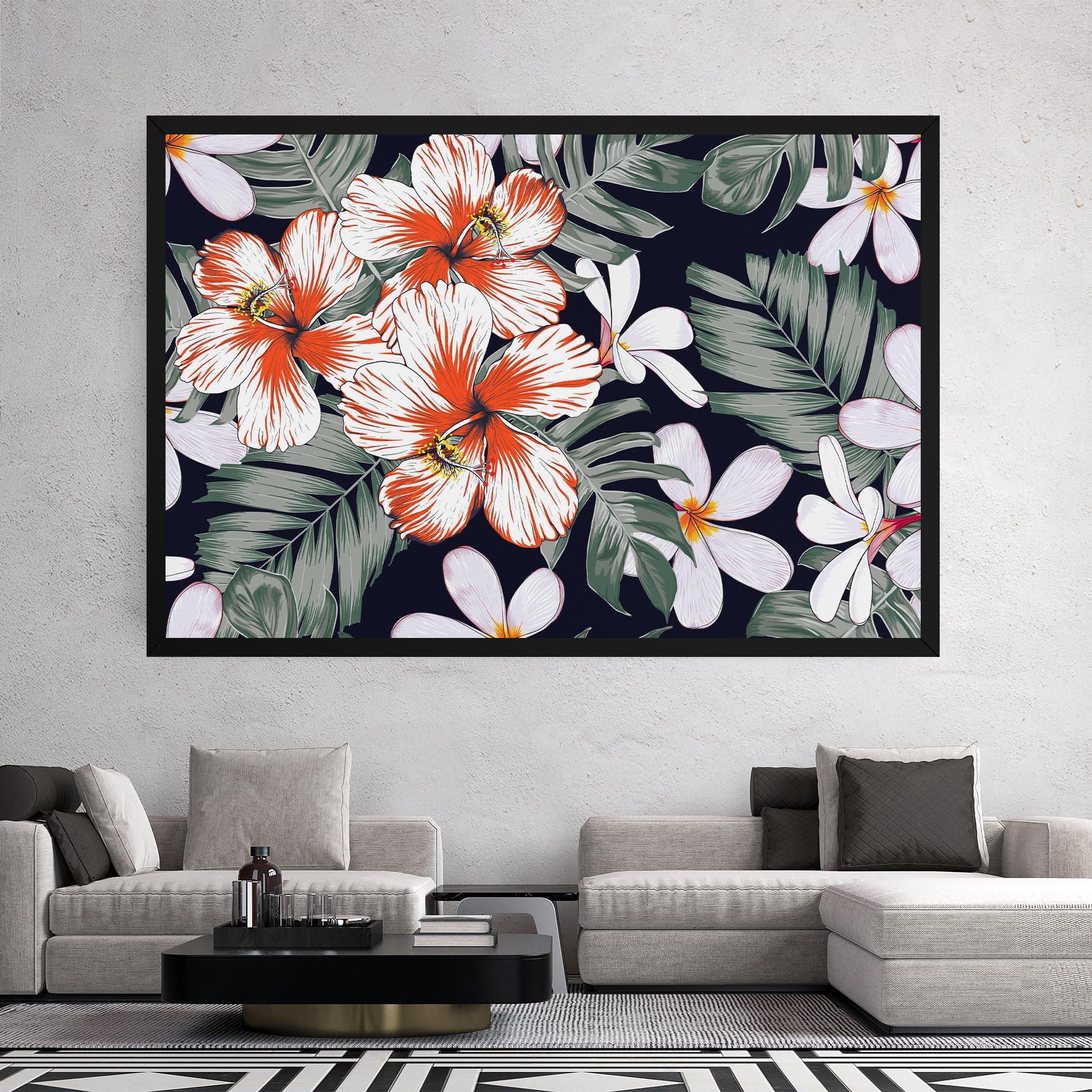 Vászonkép Orange White Exotic mockup 2