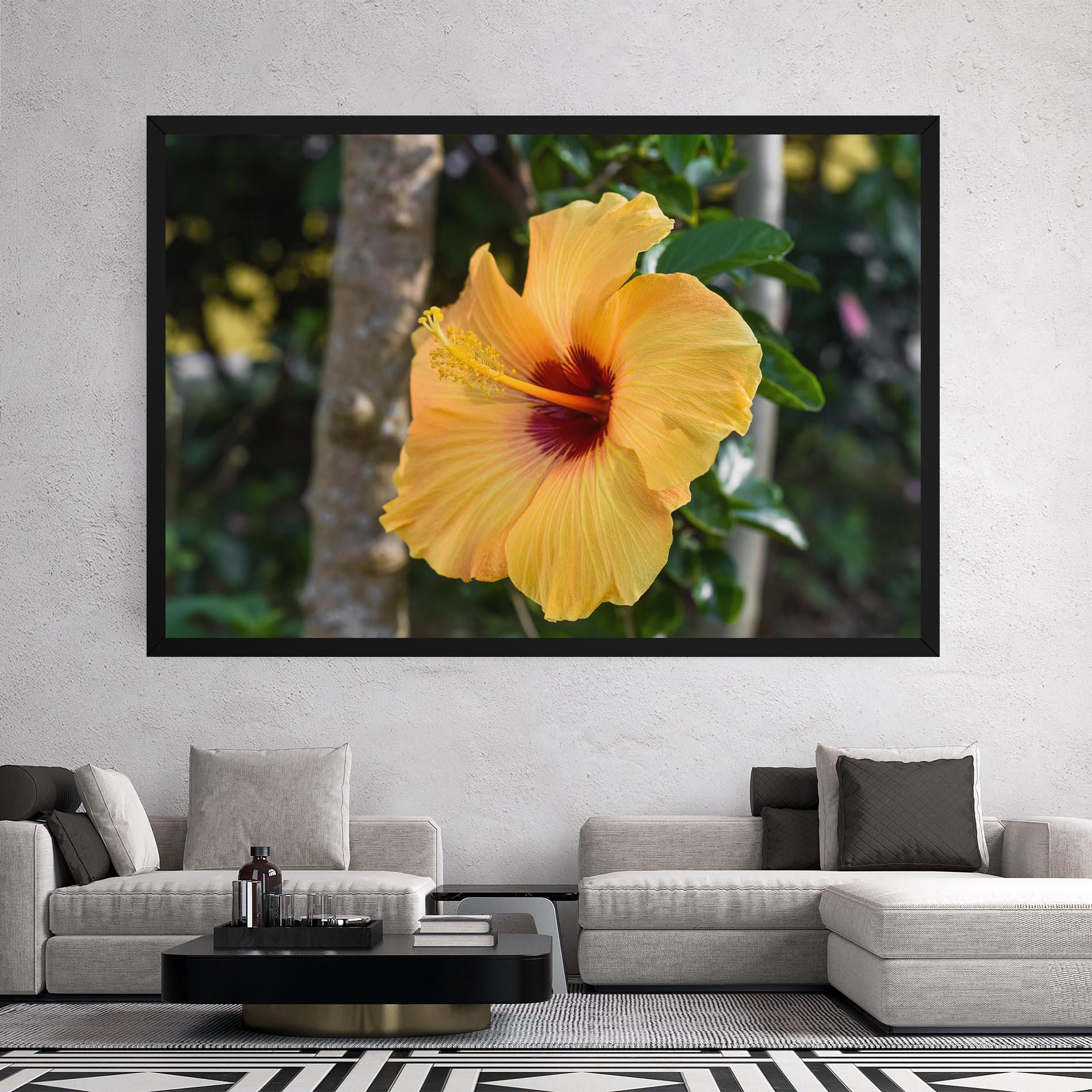 Vászonkép Yellow Hibiscus mockup 2