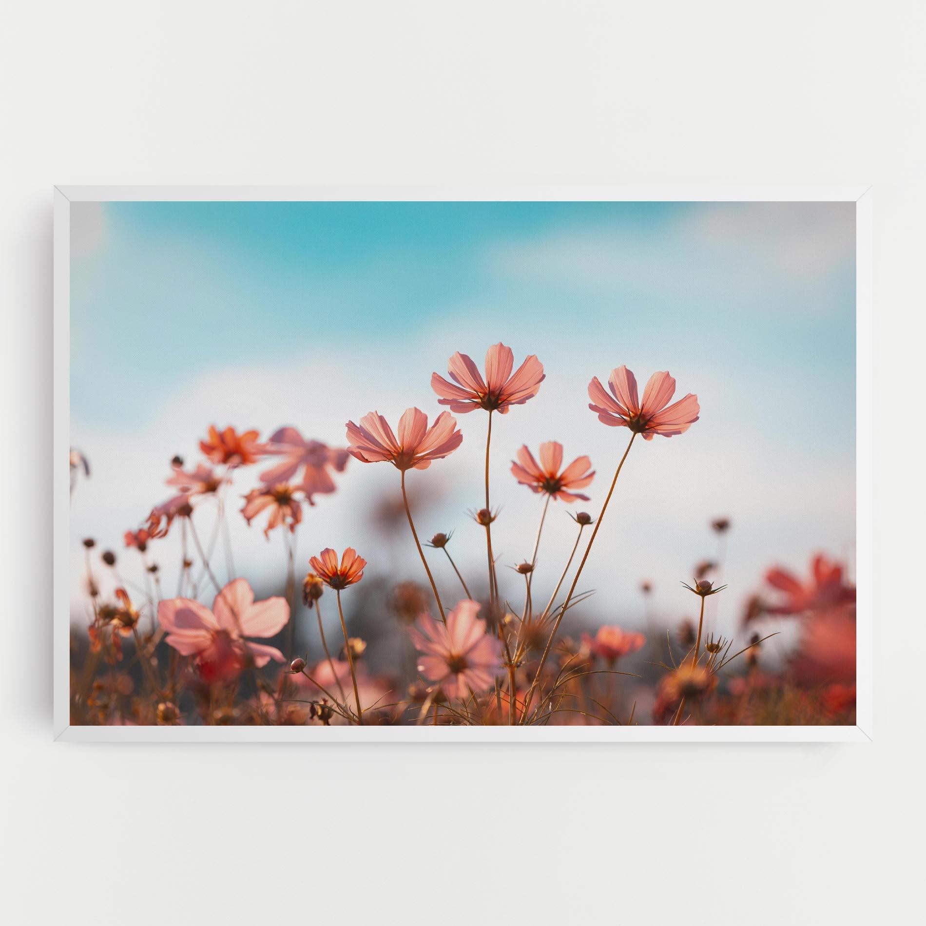 Vászonkép Cosmos Flowers Beautiful mockup 0