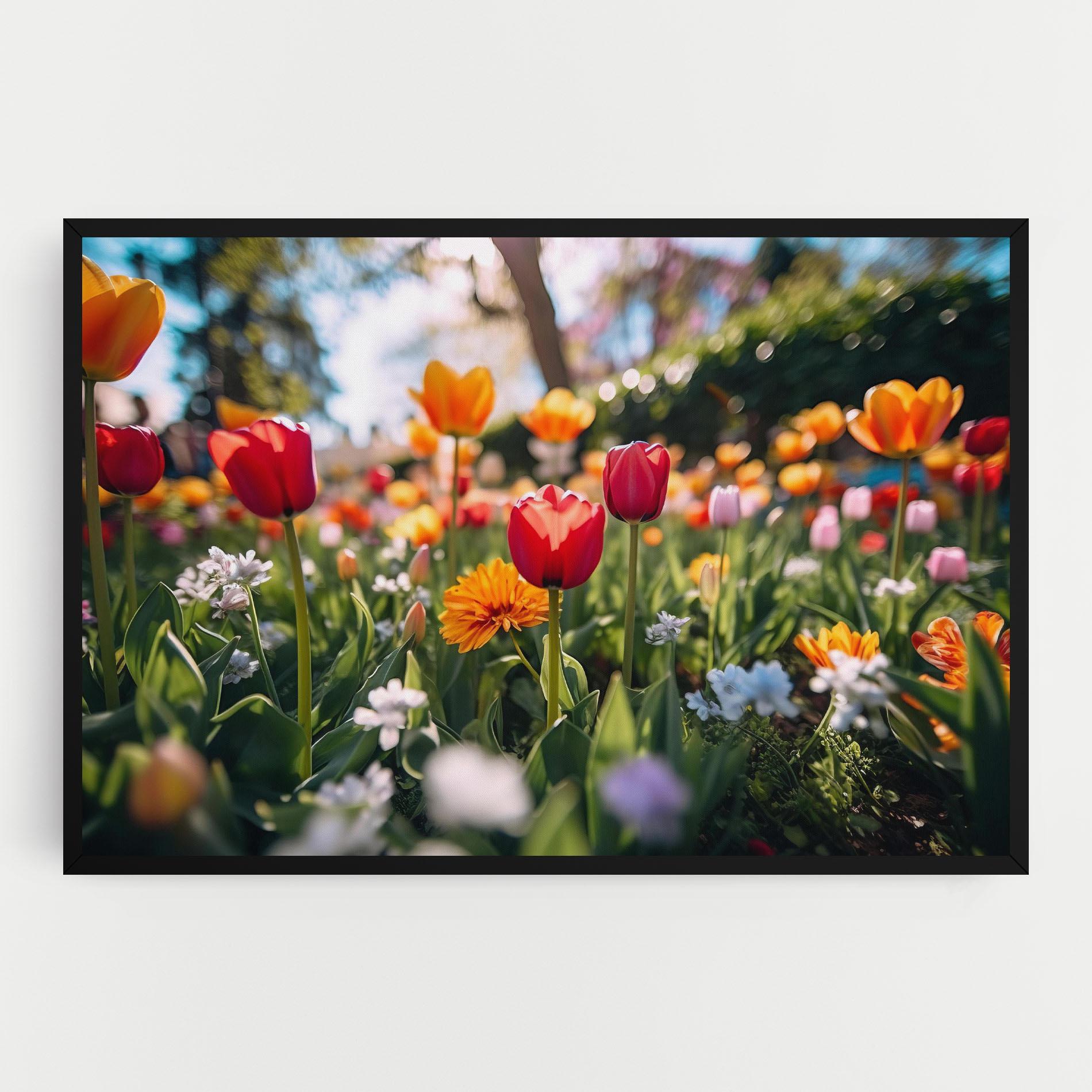 Vászonkép Garden Tulips Mix mockup 0