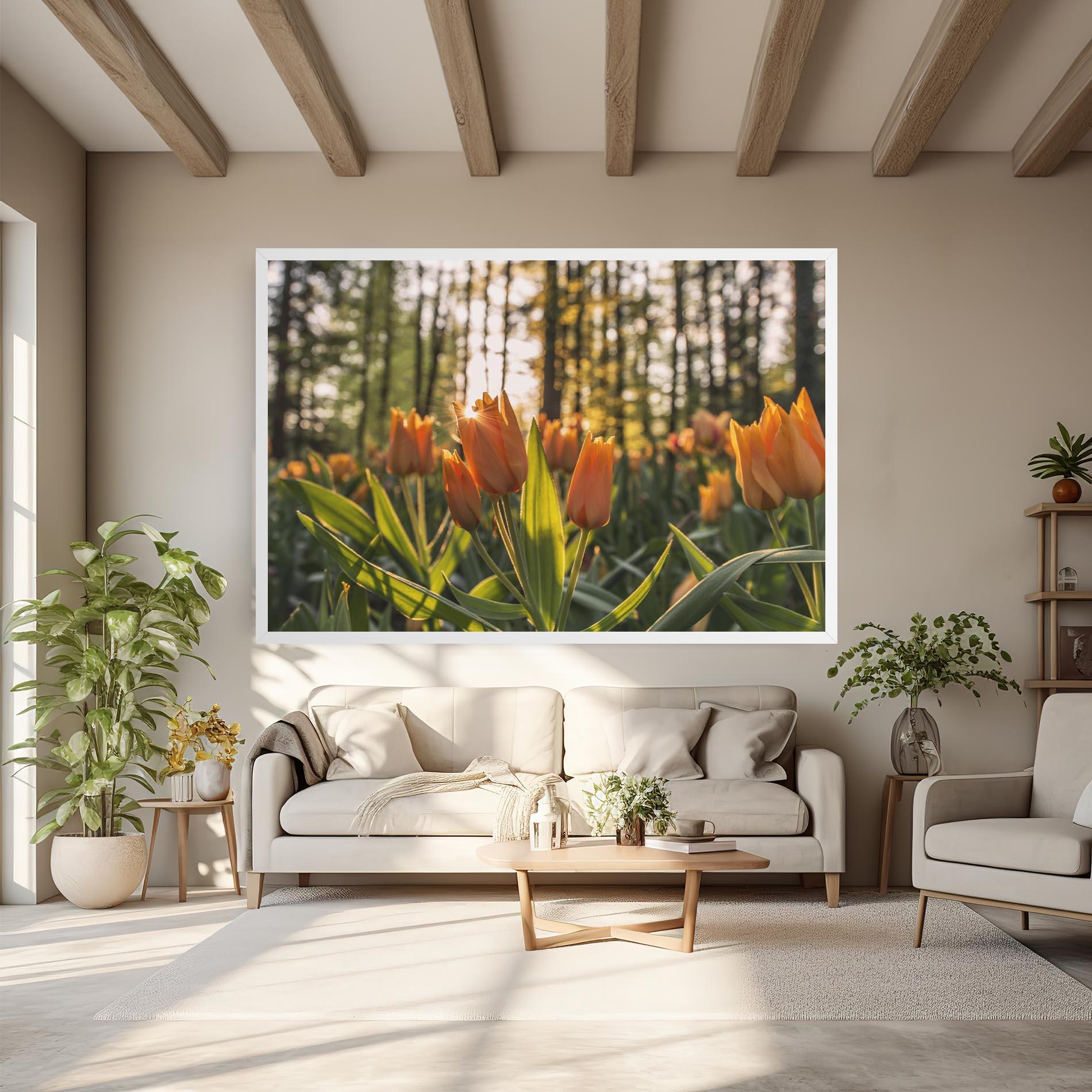 Vászonkép Forest Tulips mockup 6