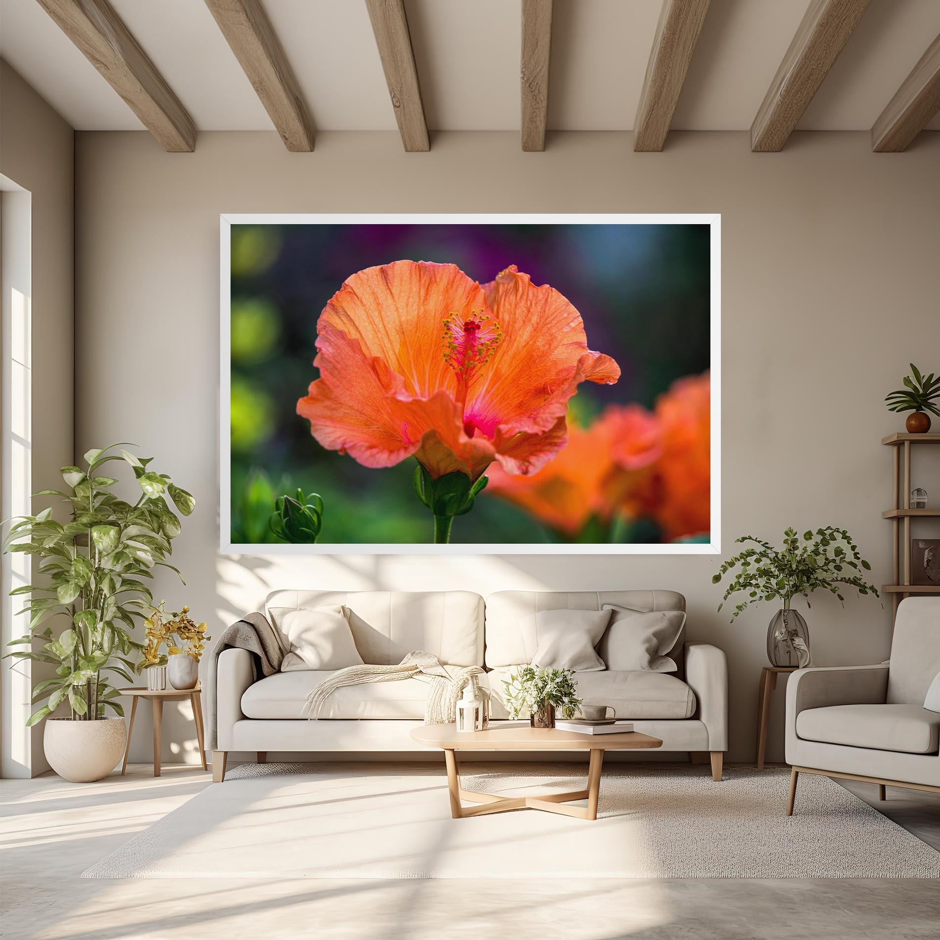 Vászonkép Orange Wild Flower mockup 6