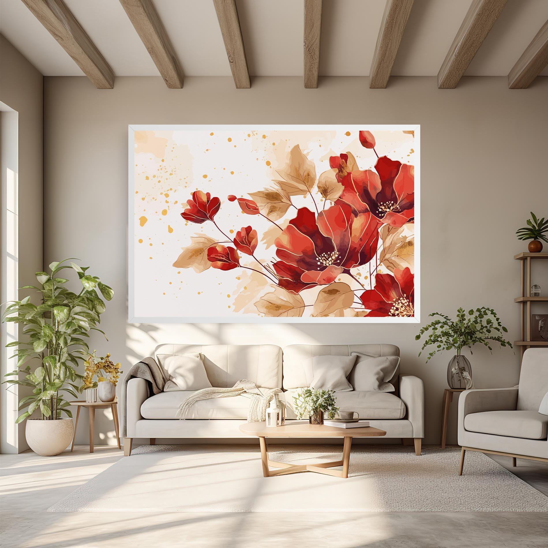 Vászonkép Red Wild Gold mockup 6