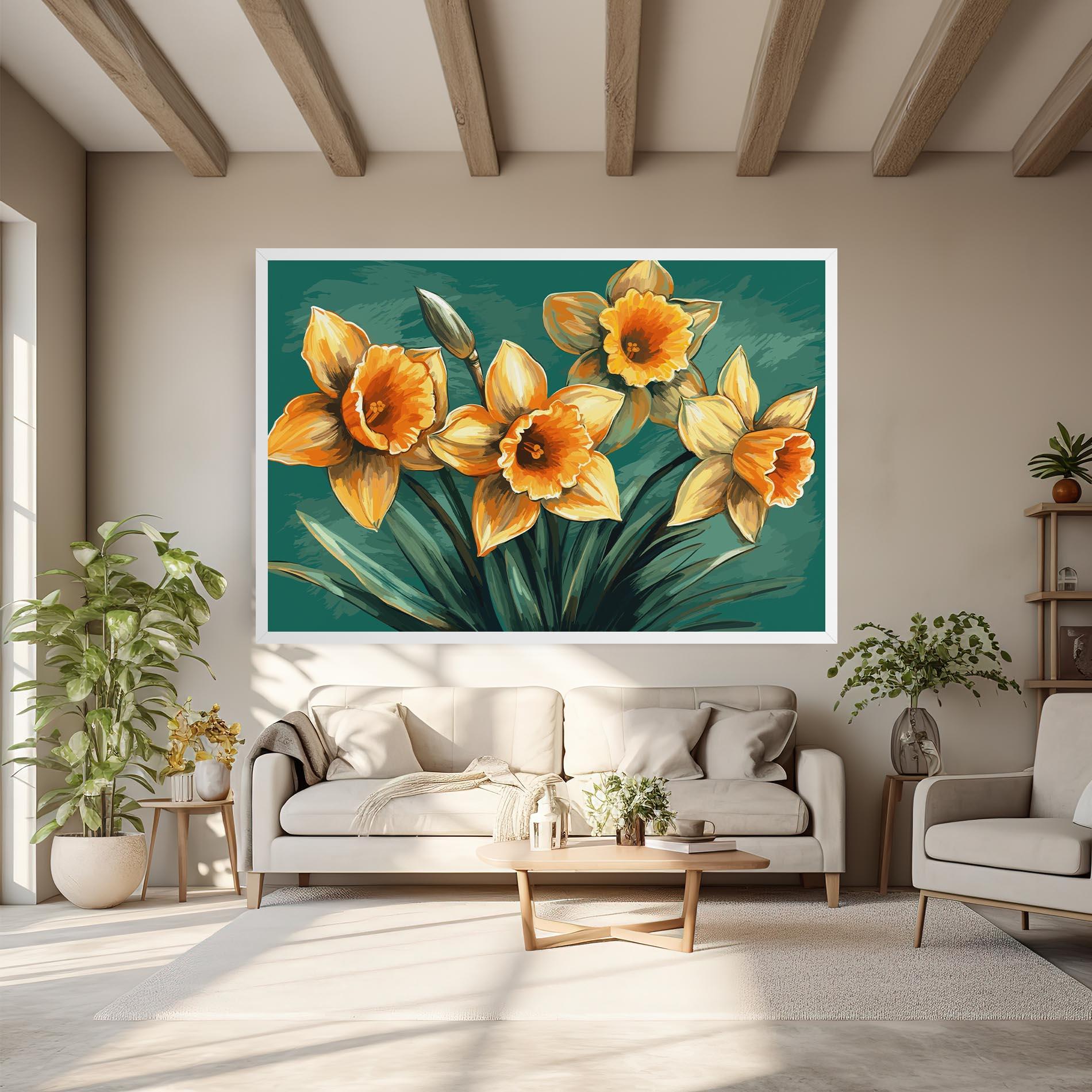 Vászonkép Yellow Wild Flower mockup 6