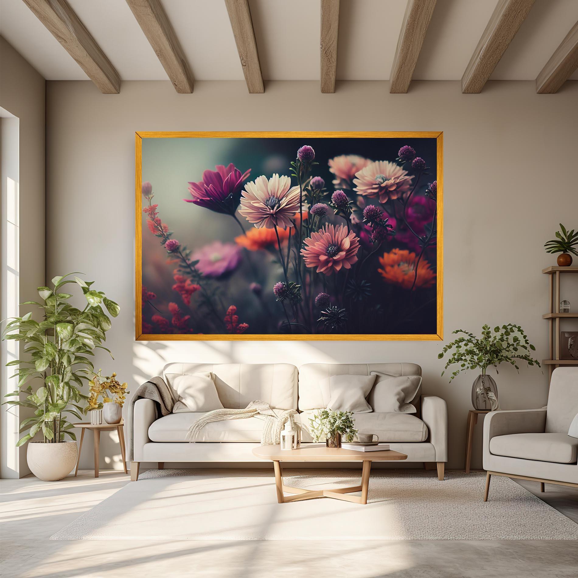 Vászonkép Beautiful Flower Garden mockup 6