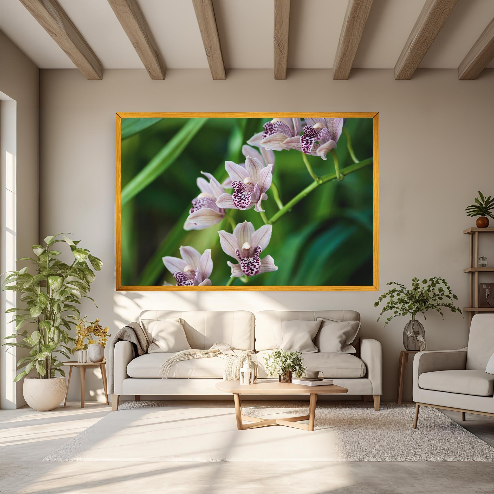 Vászonkép Cymbidium Orchid mockup 6