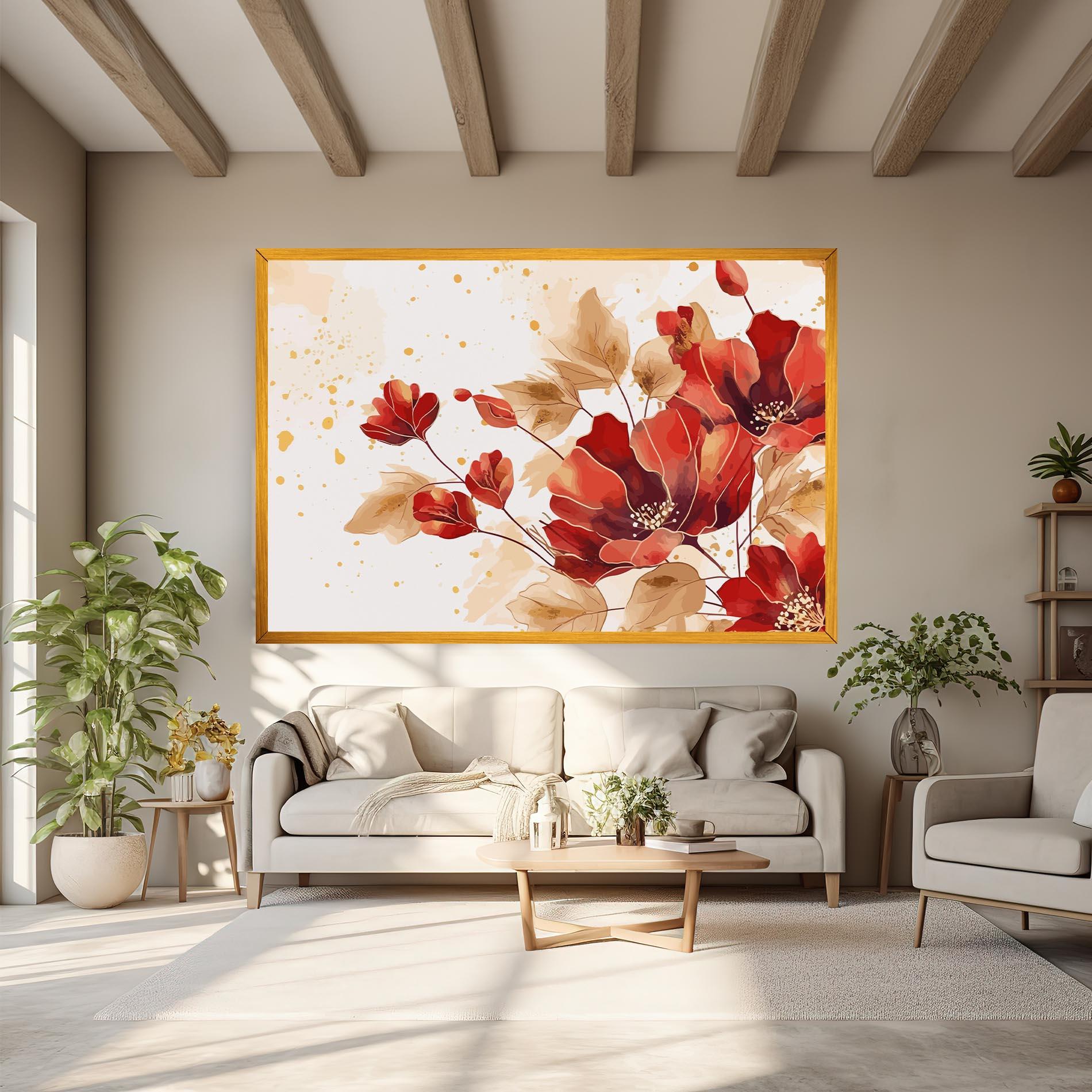 Vászonkép Red Wild Gold mockup 6