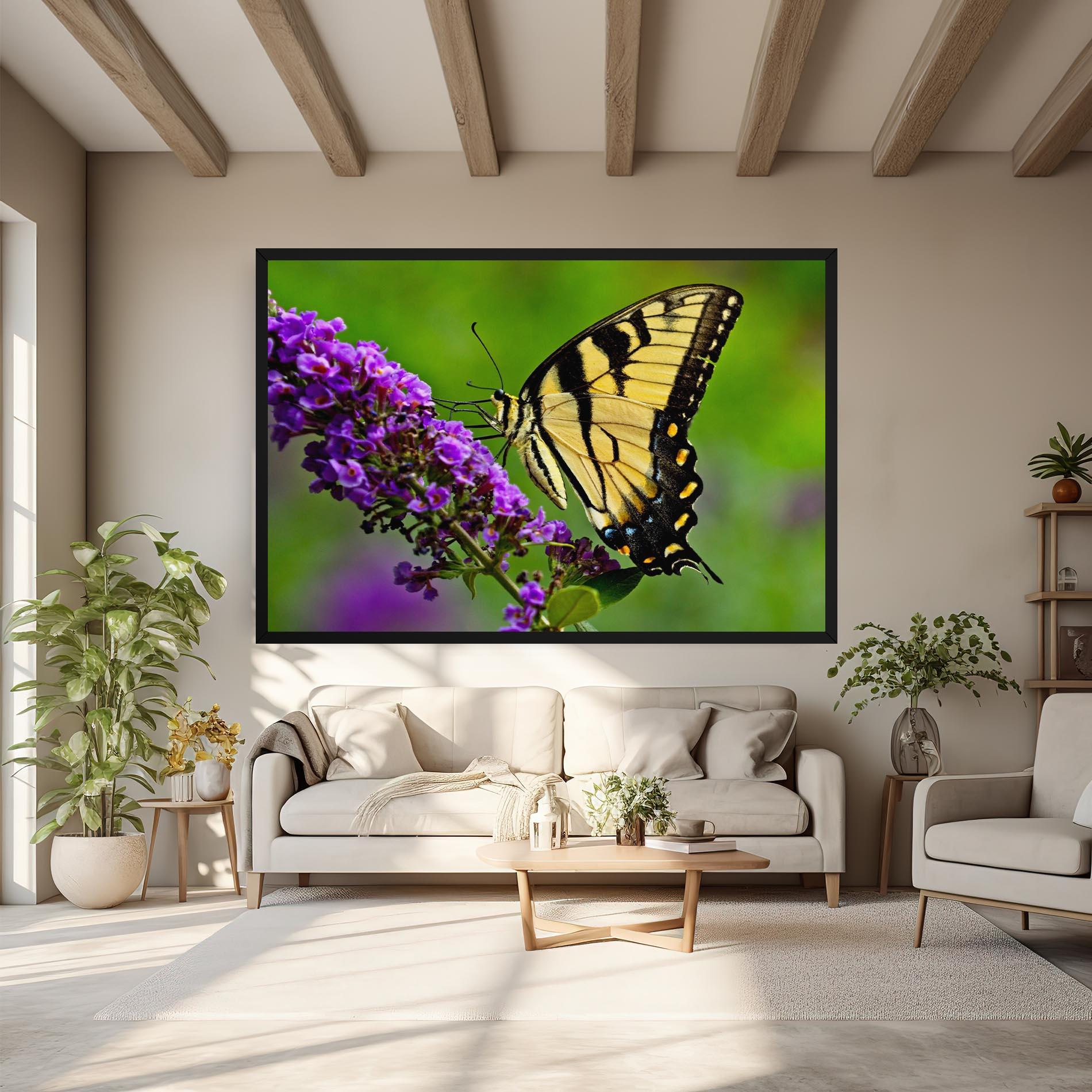 Vászonkép Cream Wild Butterfly mockup 6