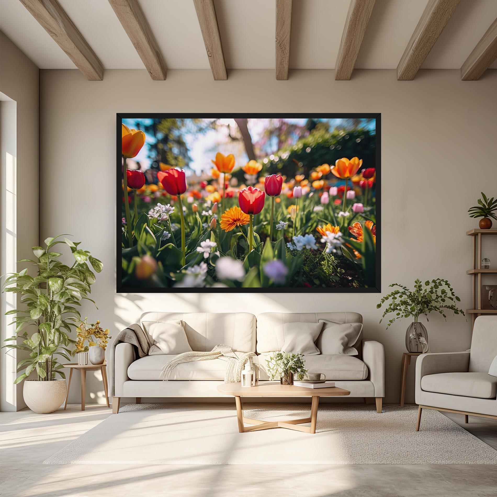 Vászonkép Garden Tulips Mix mockup 6