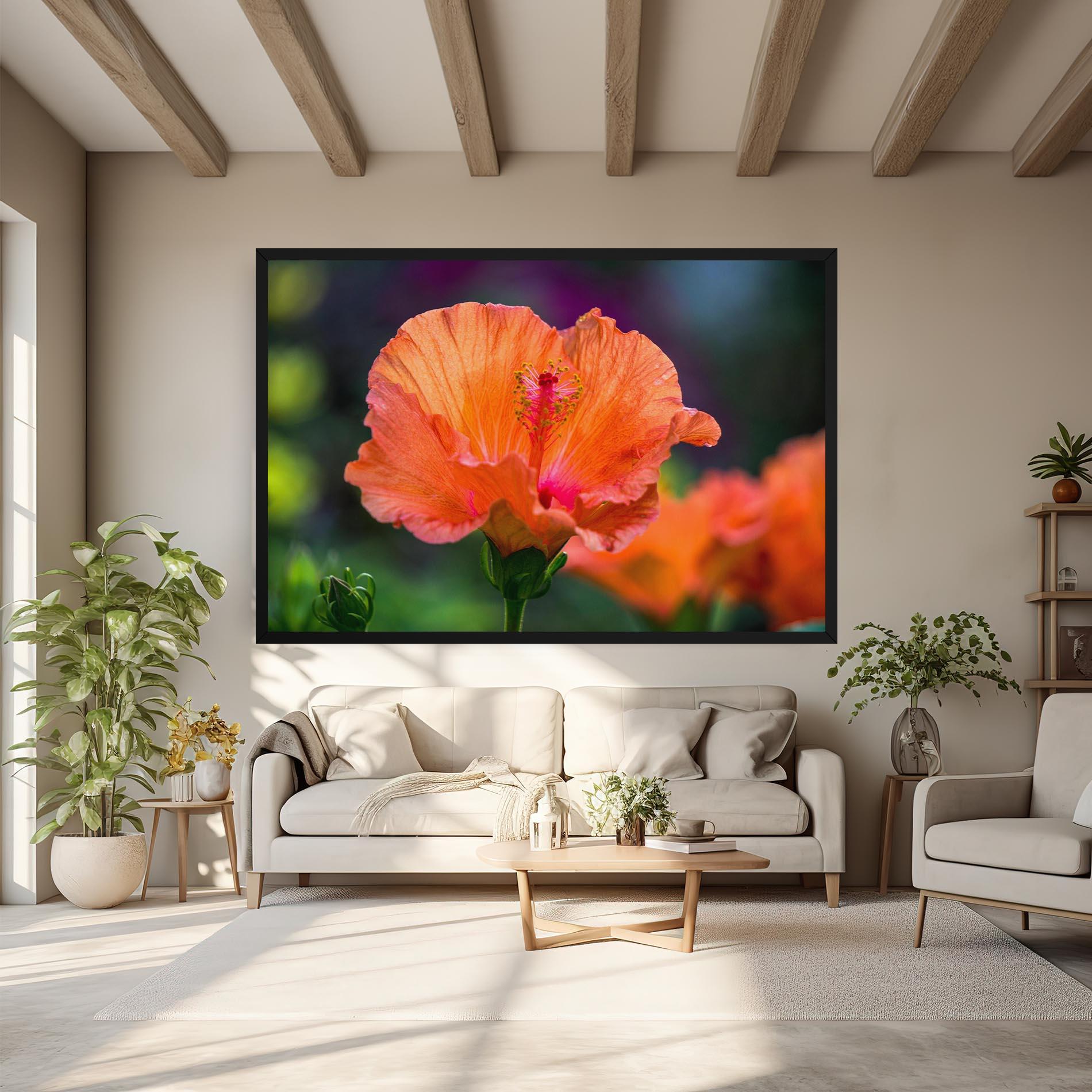 Vászonkép Orange Wild Flower mockup 6