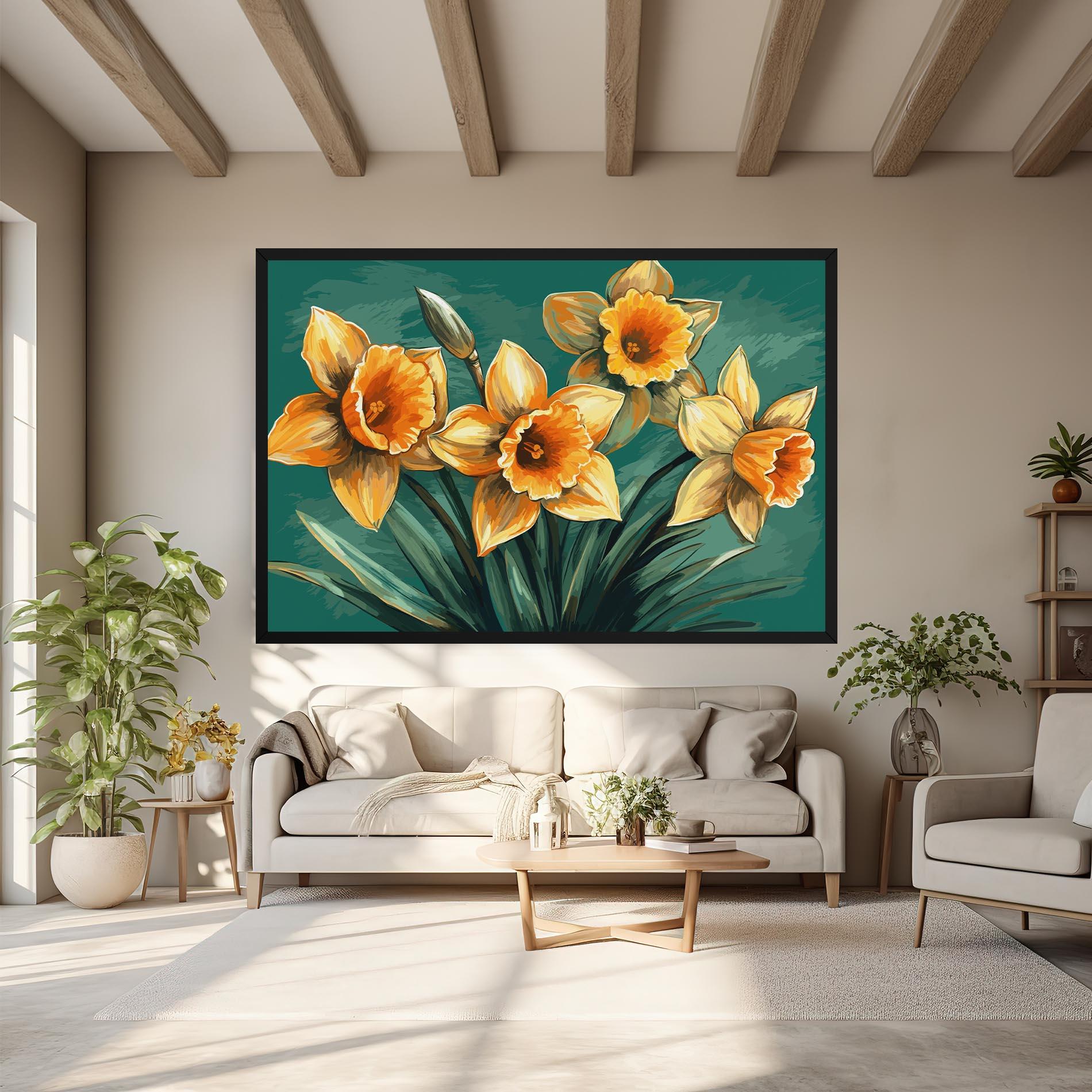 Vászonkép Yellow Wild Flower mockup 6