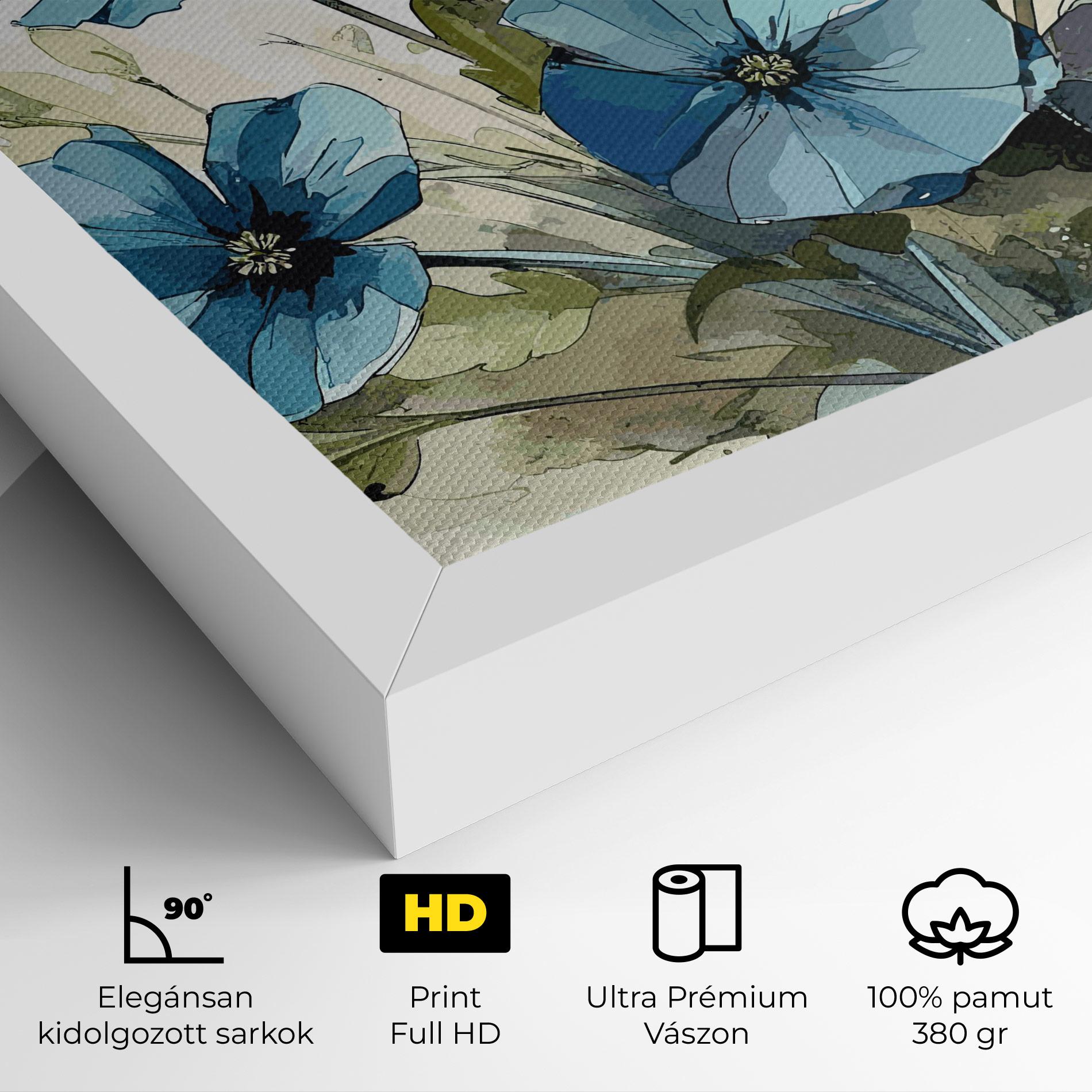 Vászonkép Blue Wild Plant mockup 4