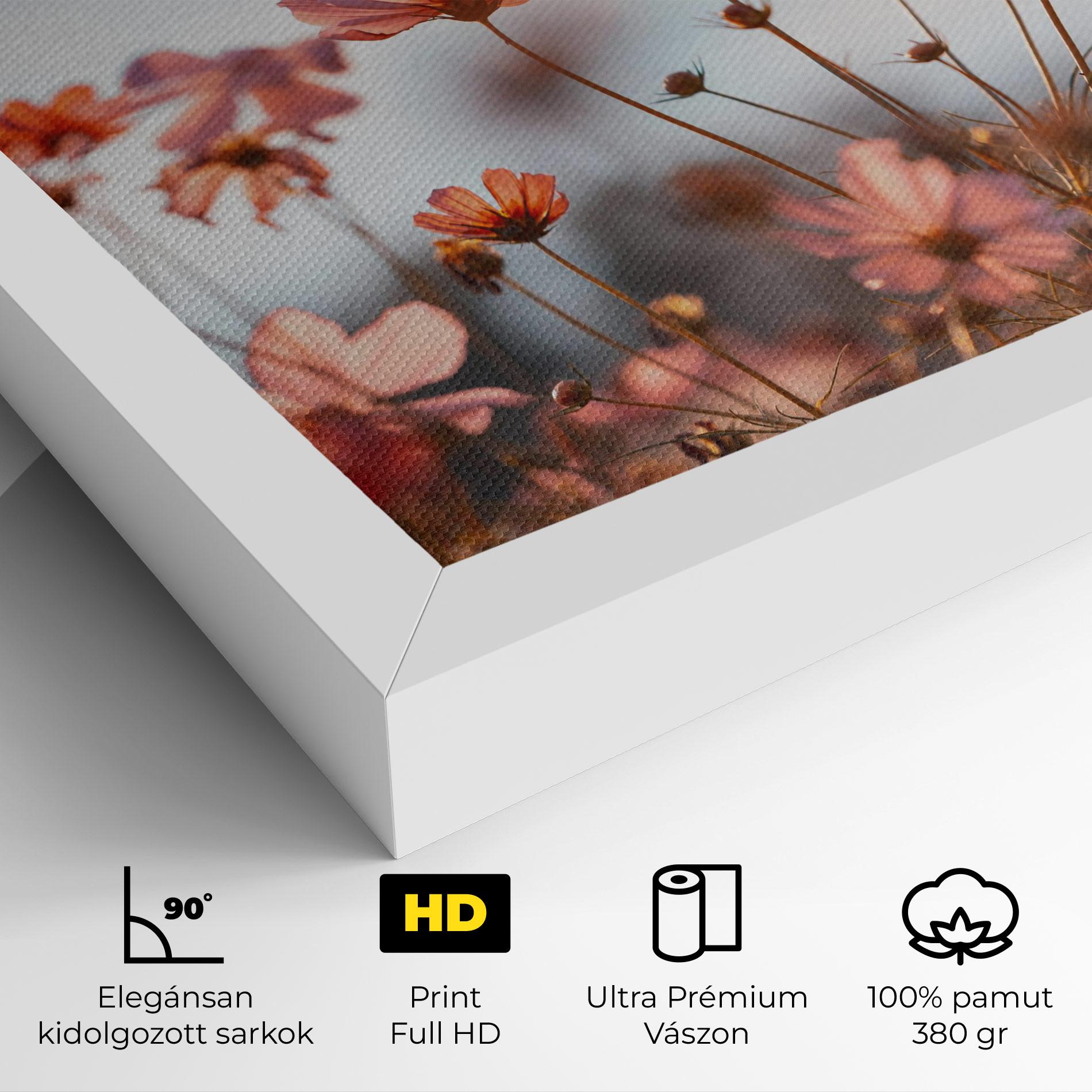 Vászonkép Cosmos Flowers Beautiful mockup 4