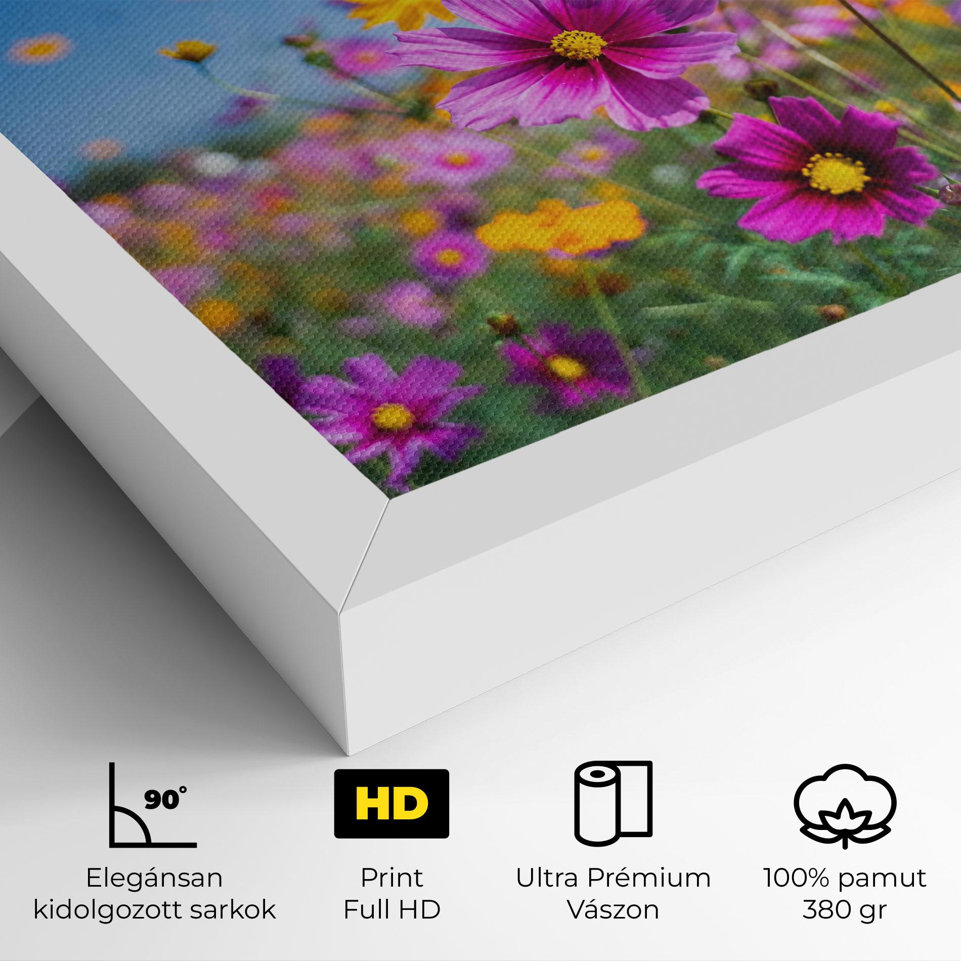 Vászonkép Cosmos Flowers Grassland mockup 4