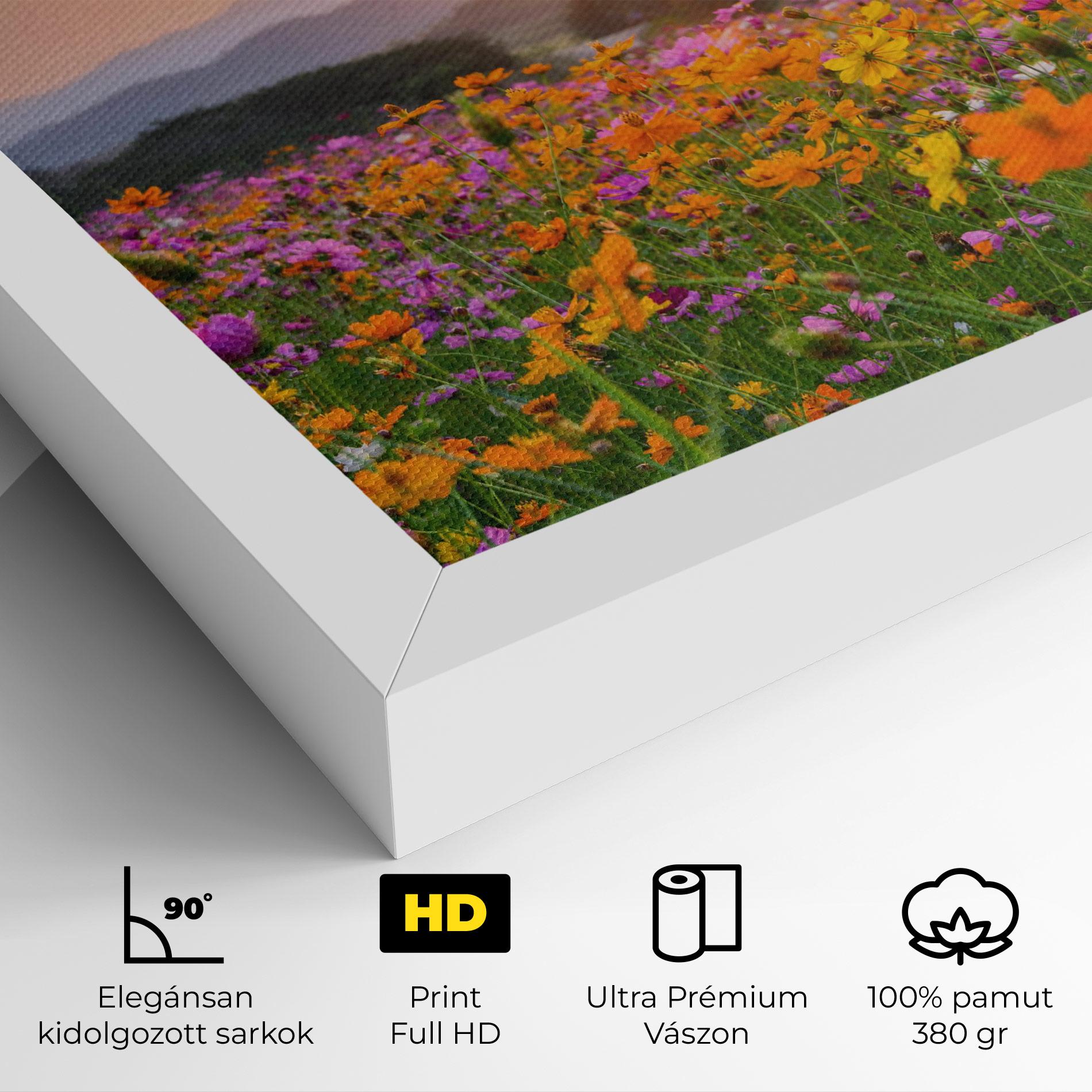 Vászonkép Sunset Mountain Flowerf mockup 4