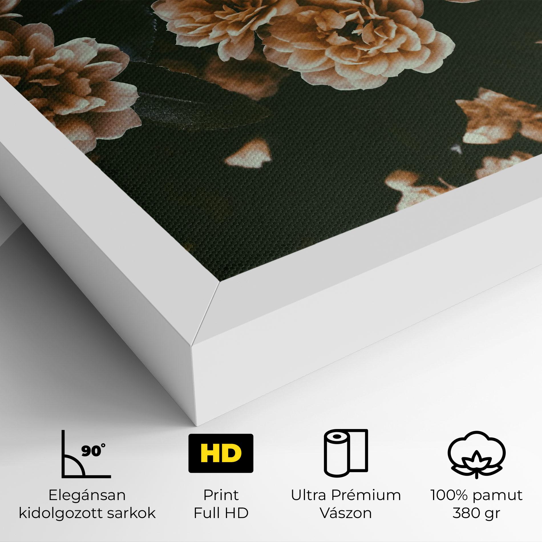Vászonkép Wild Cream Flower mockup 4