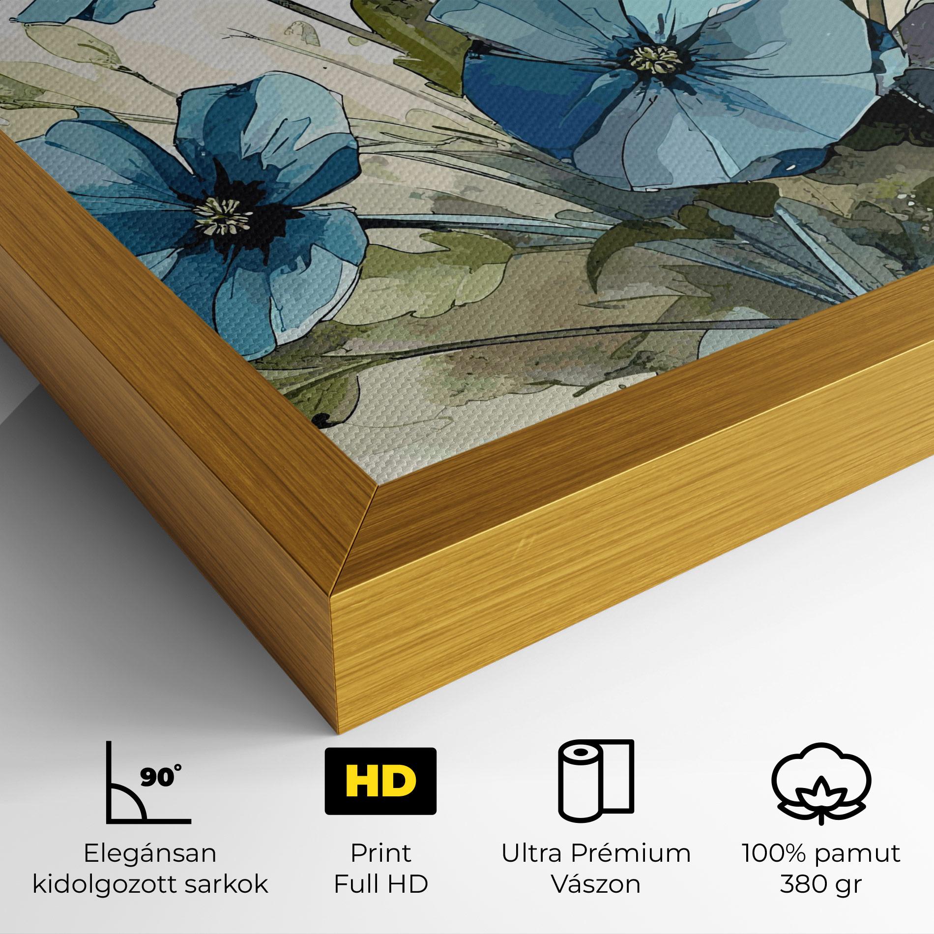 Vászonkép Blue Wild Plant mockup 4