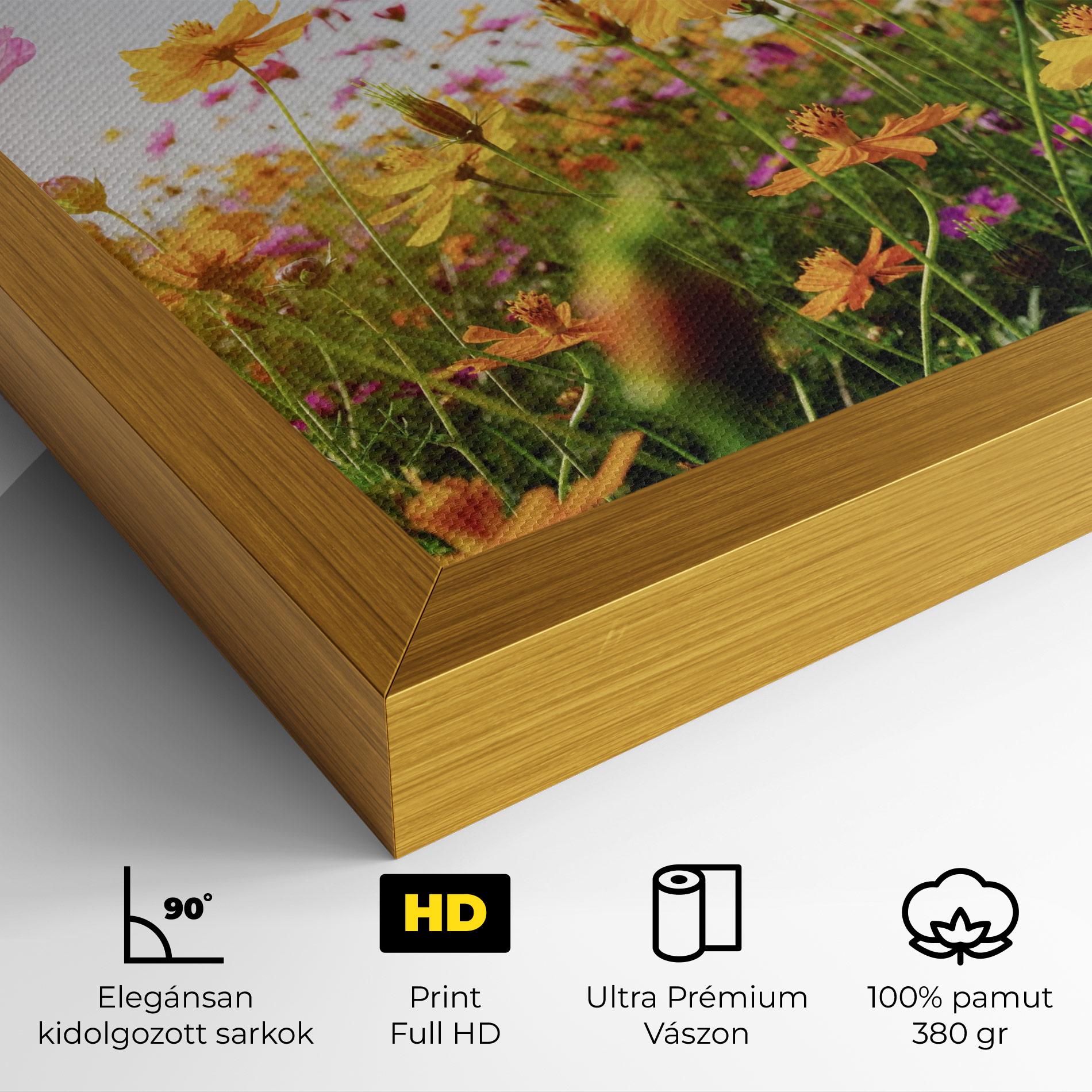 Vászonkép Cosmos Field Sunset mockup 4