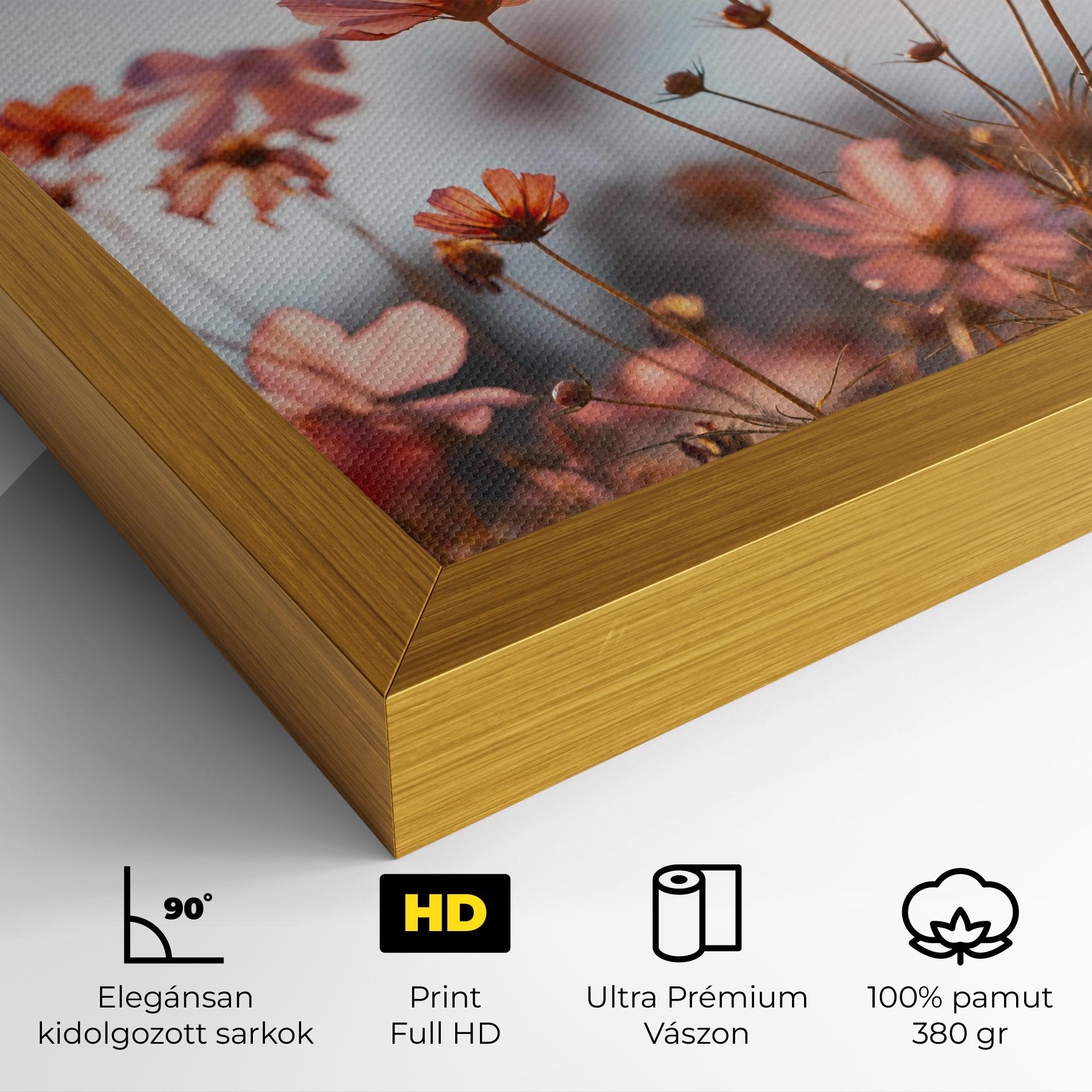Vászonkép Cosmos Flowers Beautiful mockup 4