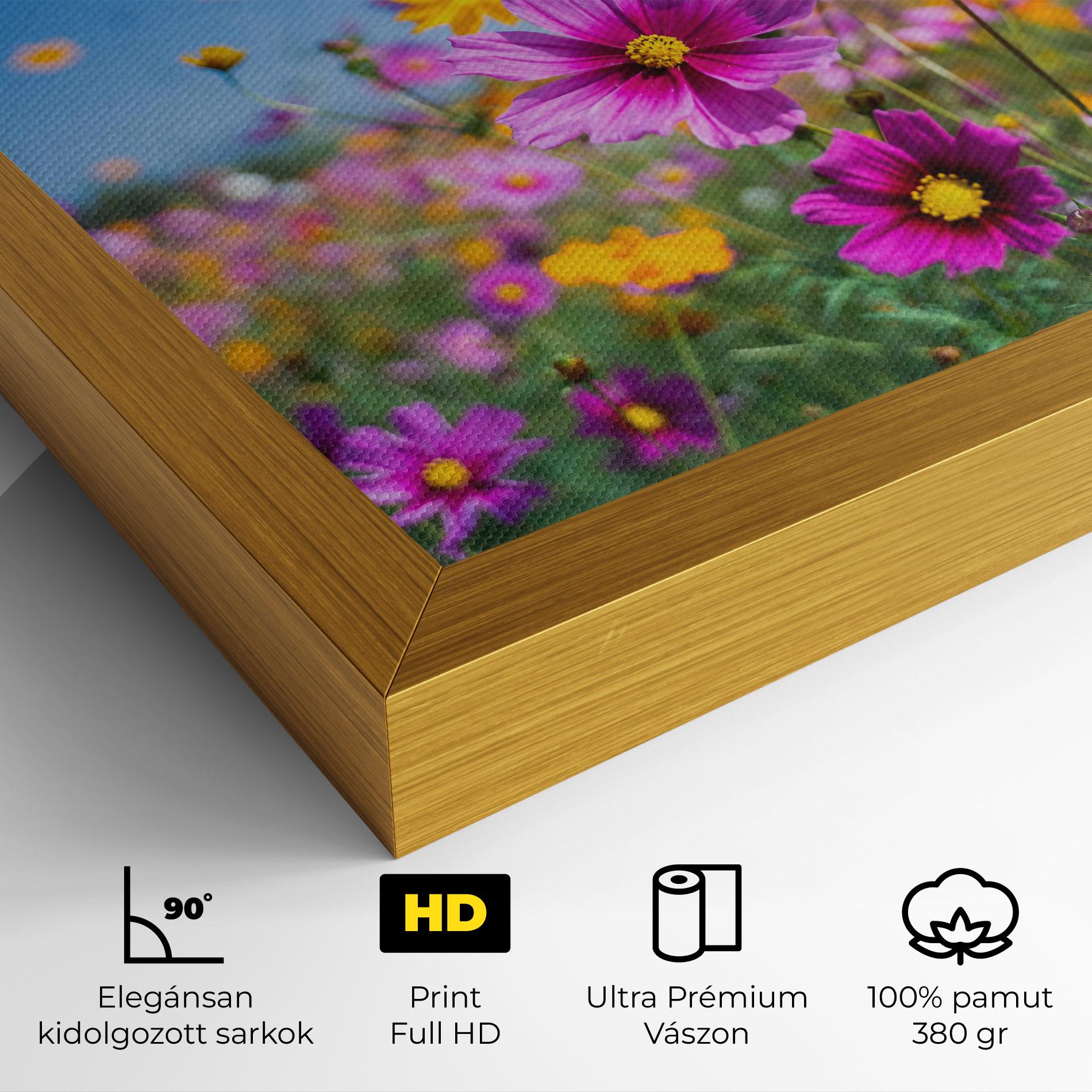 Vászonkép Cosmos Flowers Grassland mockup 4
