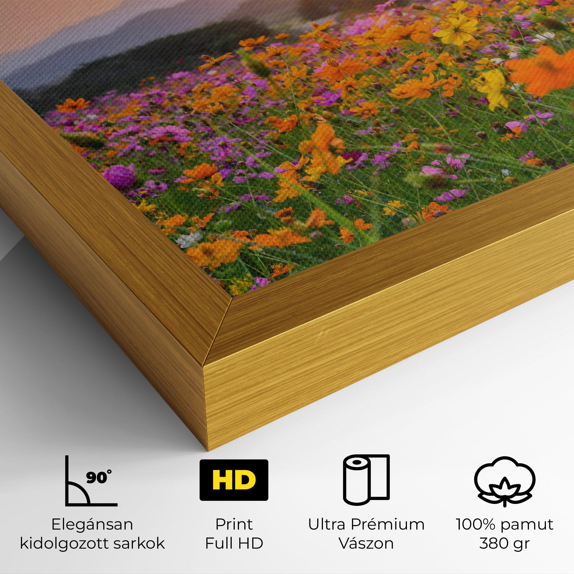 Vászonkép Sunset Mountain Flowerf mockup 4