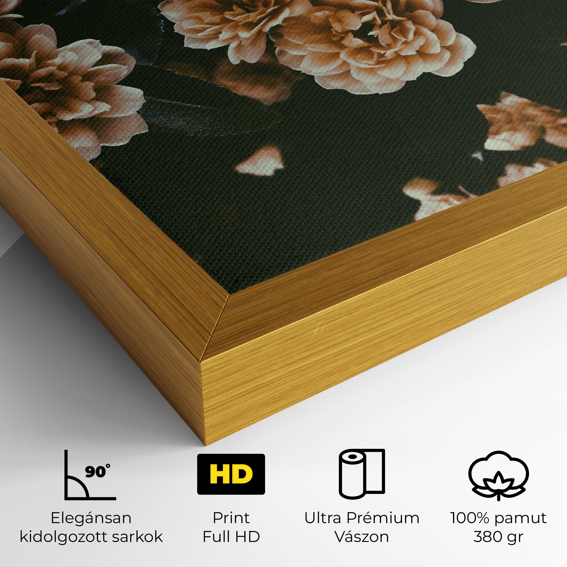 Vászonkép Wild Cream Flower mockup 4