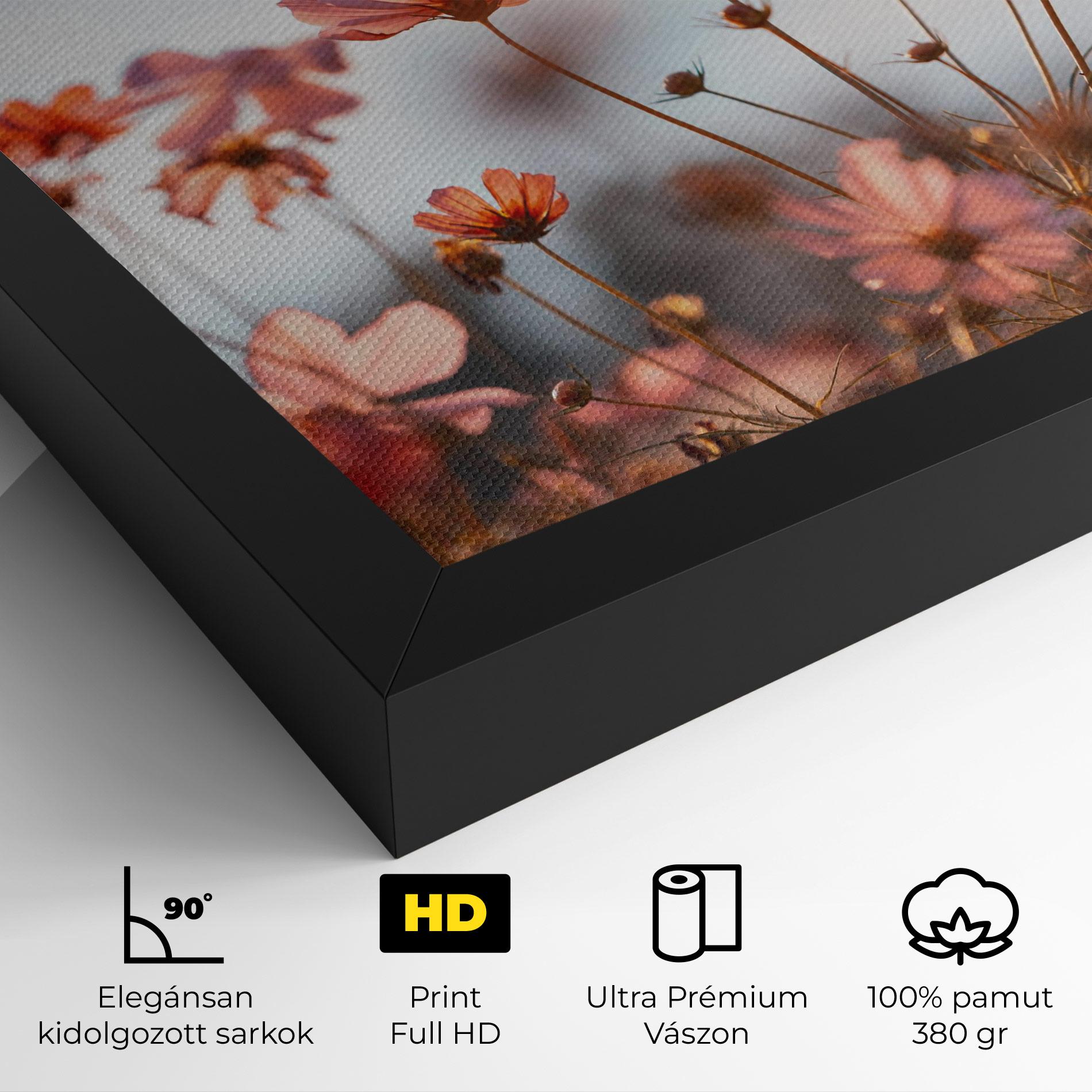 Vászonkép Cosmos Flowers Beautiful mockup 4