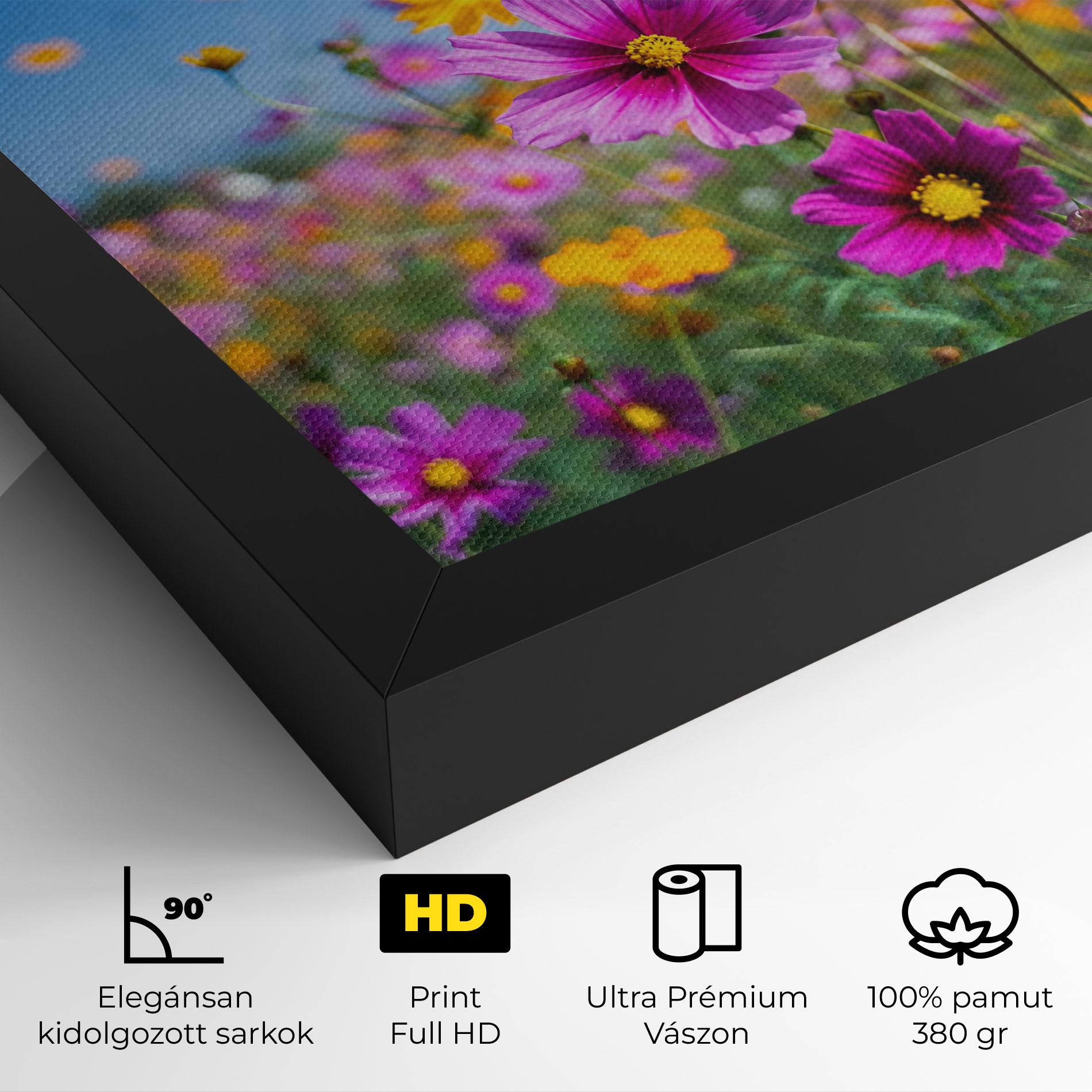 Vászonkép Cosmos Flowers Grassland mockup 4