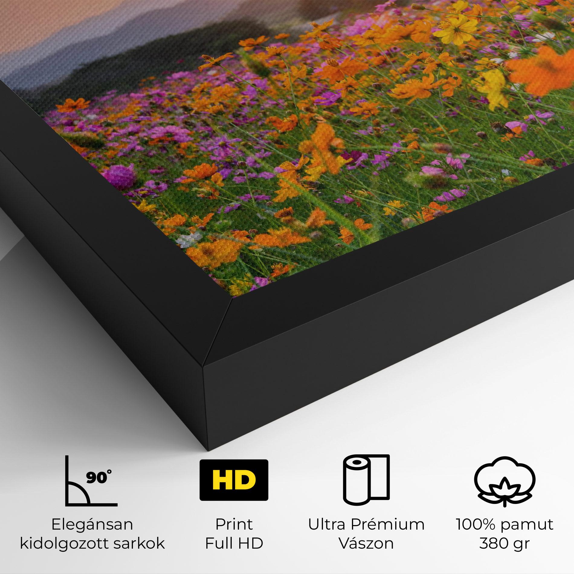 Vászonkép Sunset Mountain Flowerf mockup 4