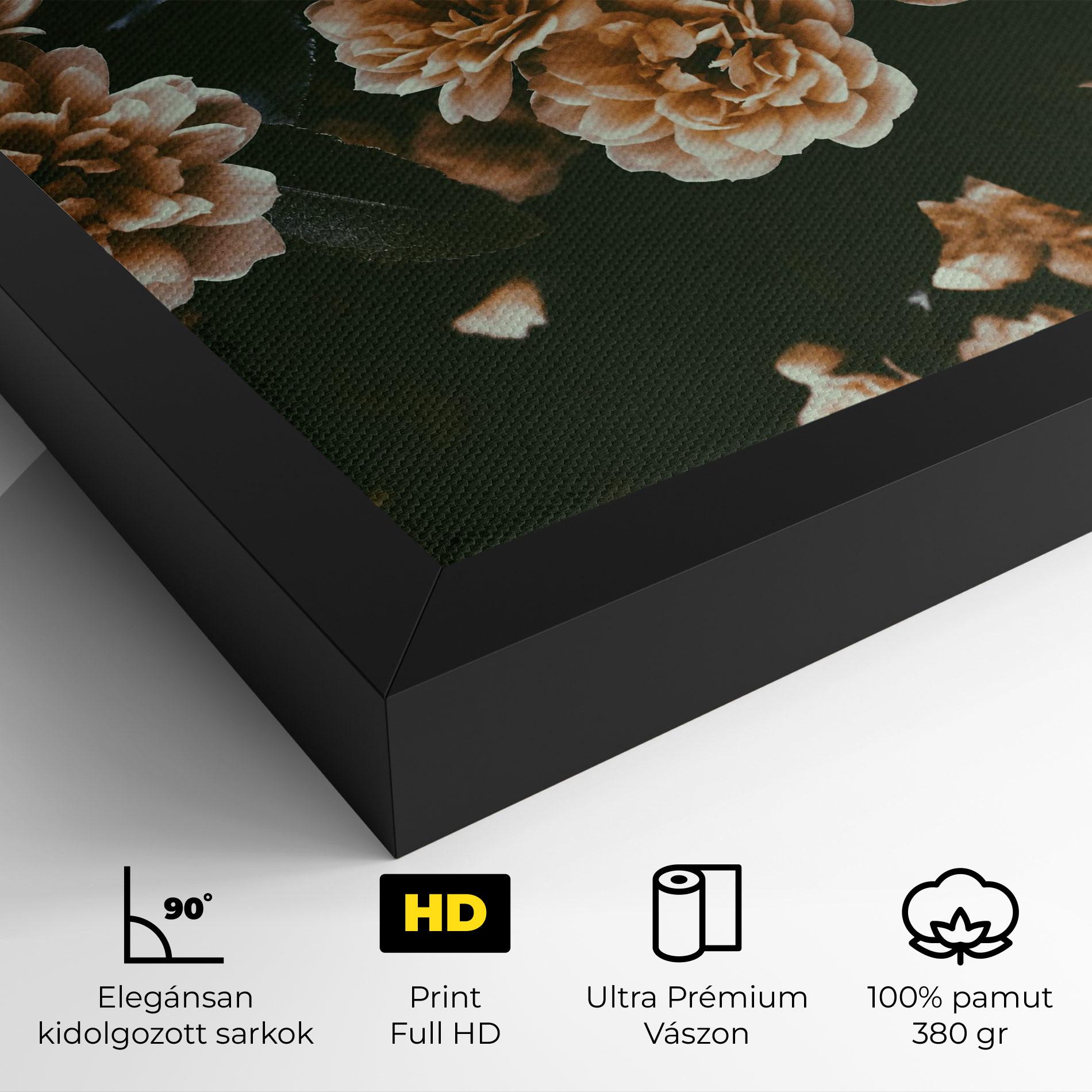 Vászonkép Wild Cream Flower mockup 4
