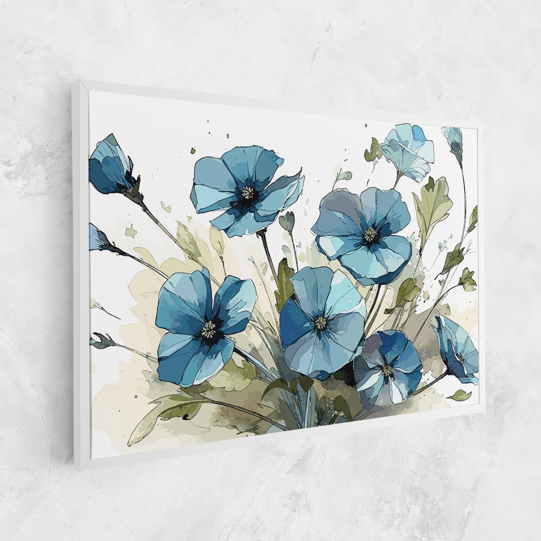 Vászonkép Blue Wild Plant mockup 1