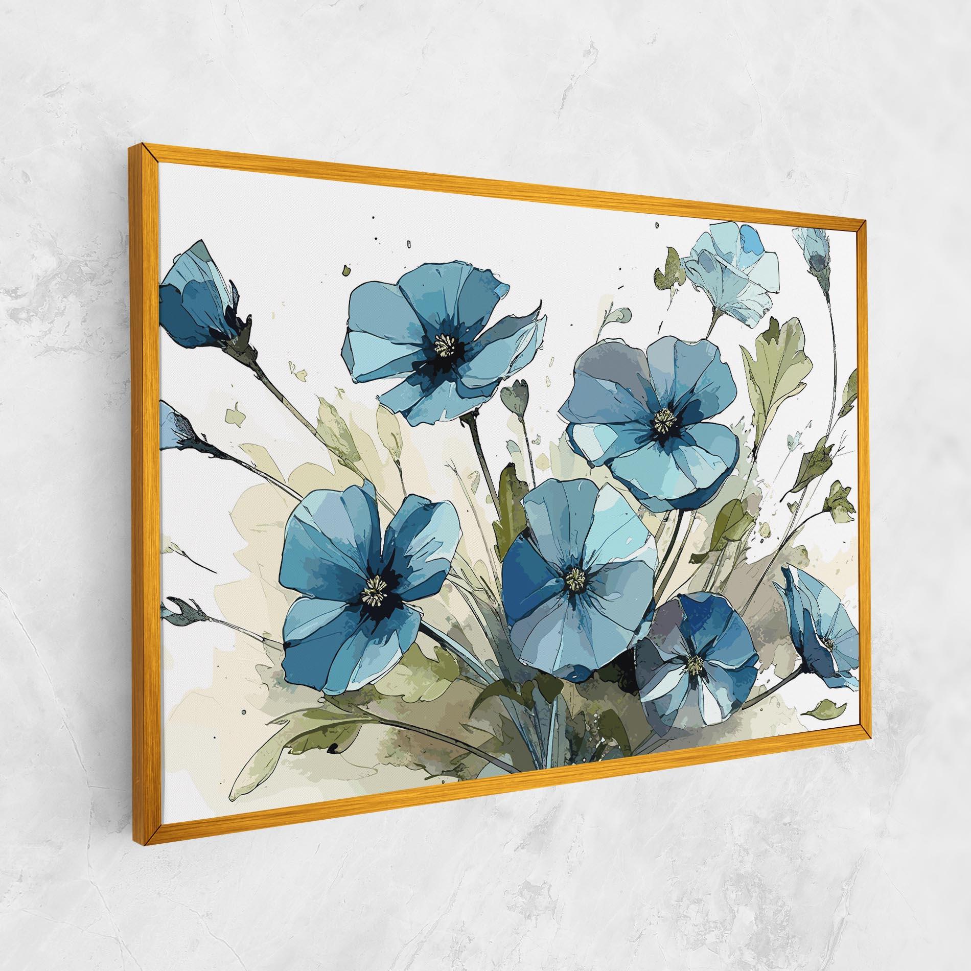 Vászonkép Blue Wild Plant mockup 1