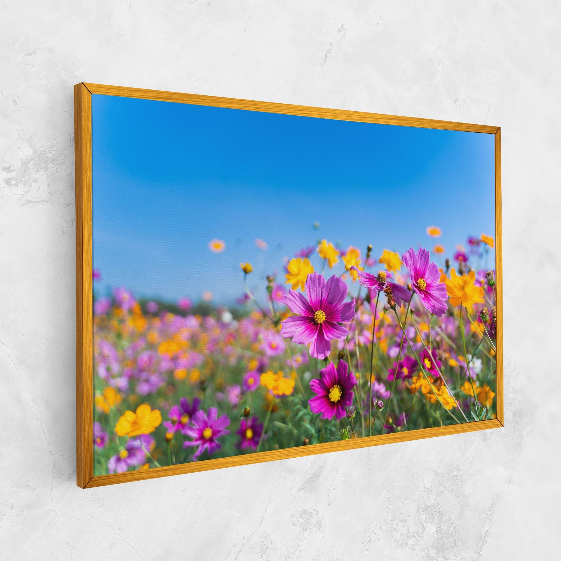 Vászonkép Cosmos Flowers Grassland mockup 1