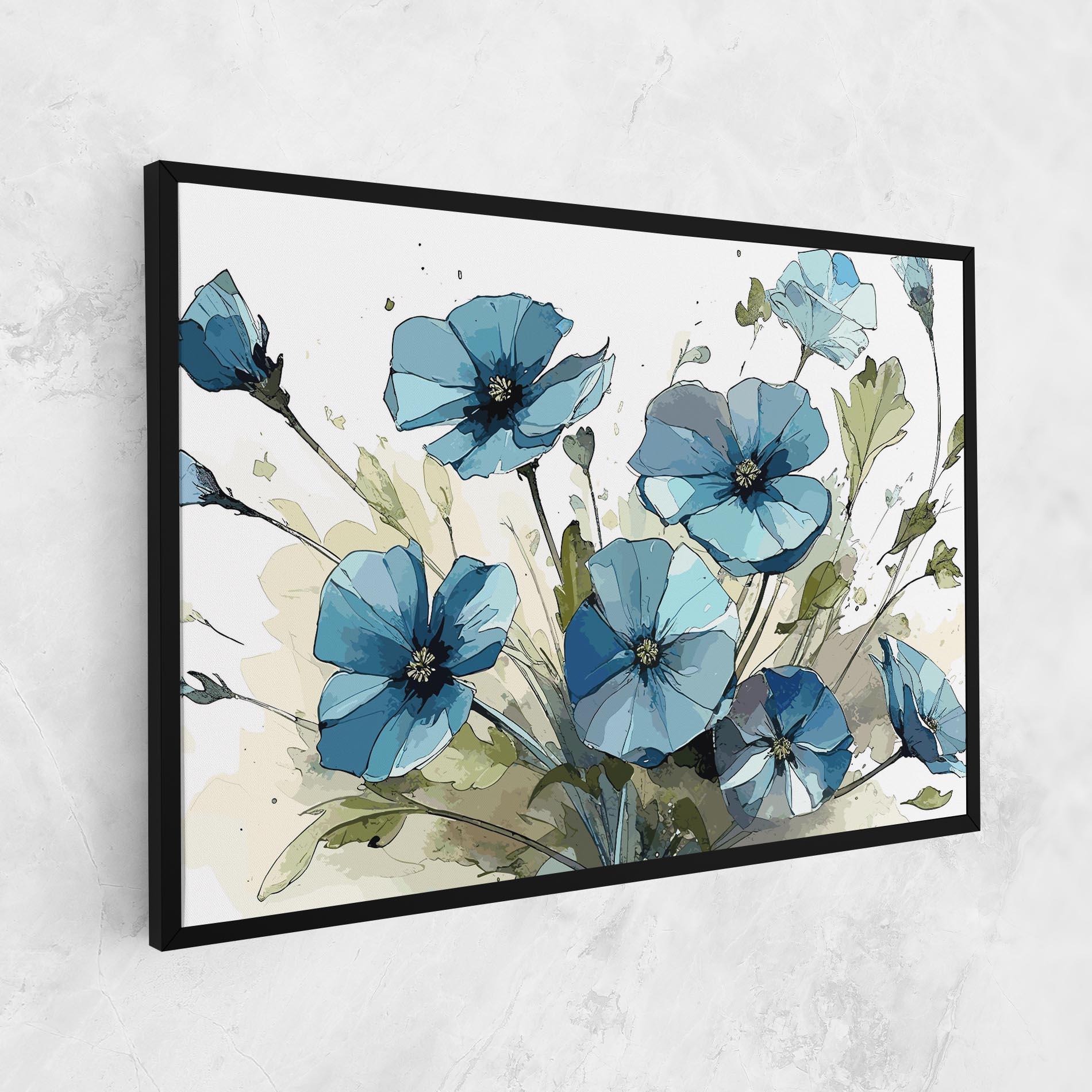 Vászonkép Blue Wild Plant mockup 1