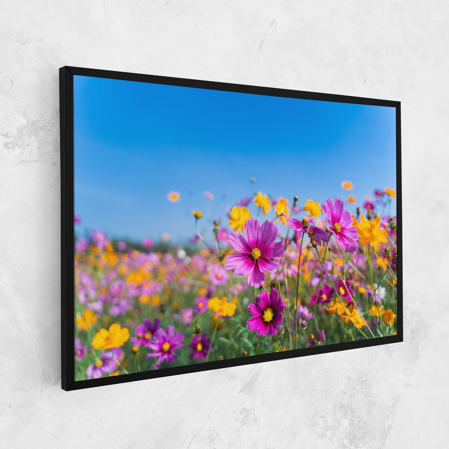 Vászonkép Cosmos Flowers Grassland mockup 1