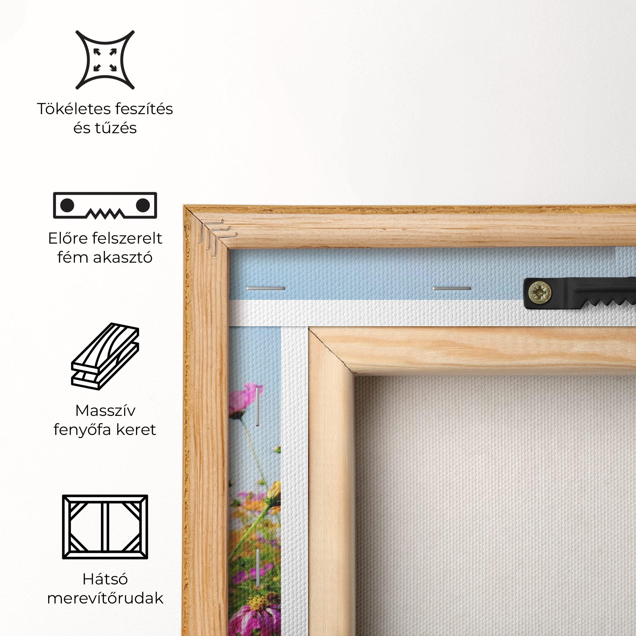 Vászonkép Cosmos Field Sunset mockup 5