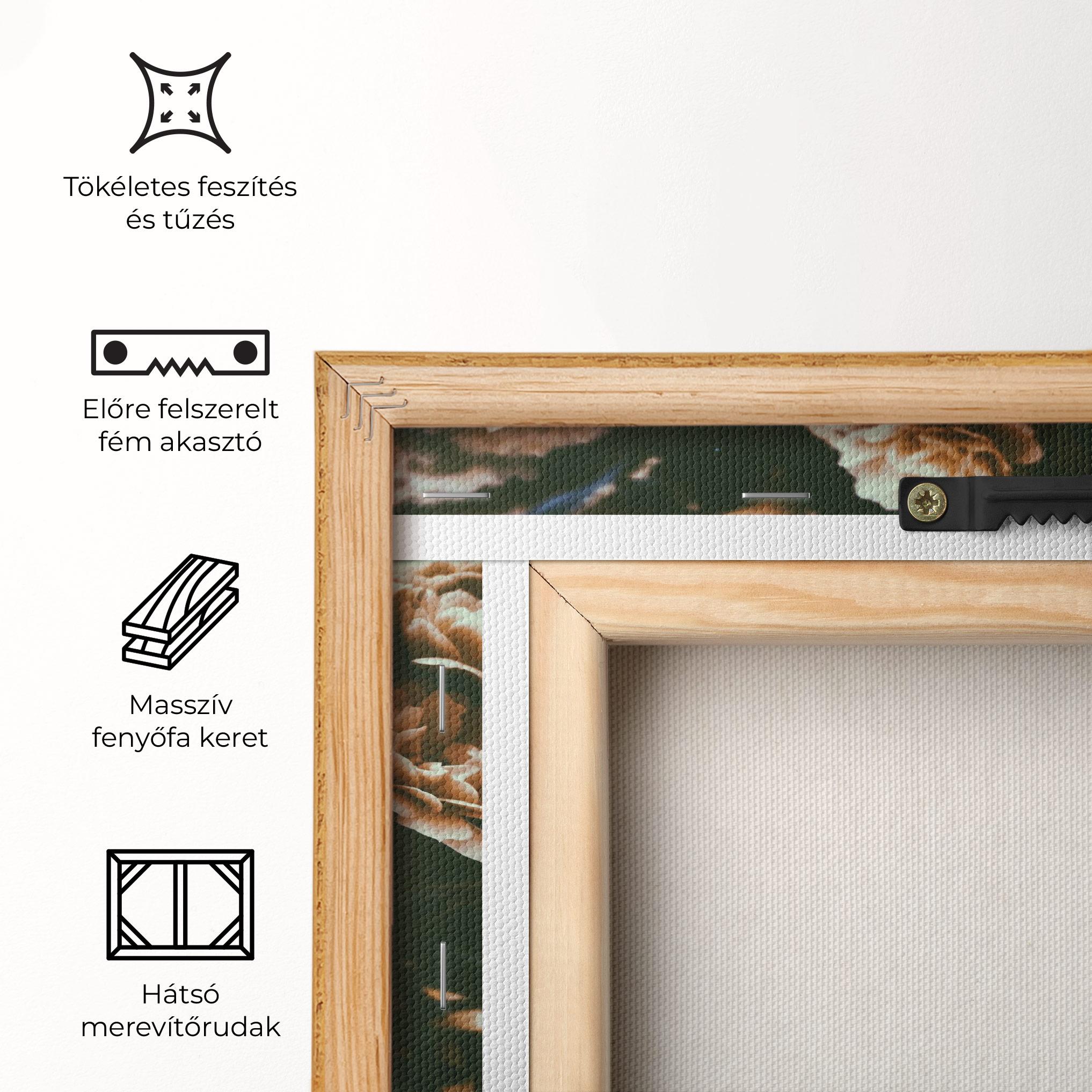 Vászonkép Wild Cream Flower mockup 5