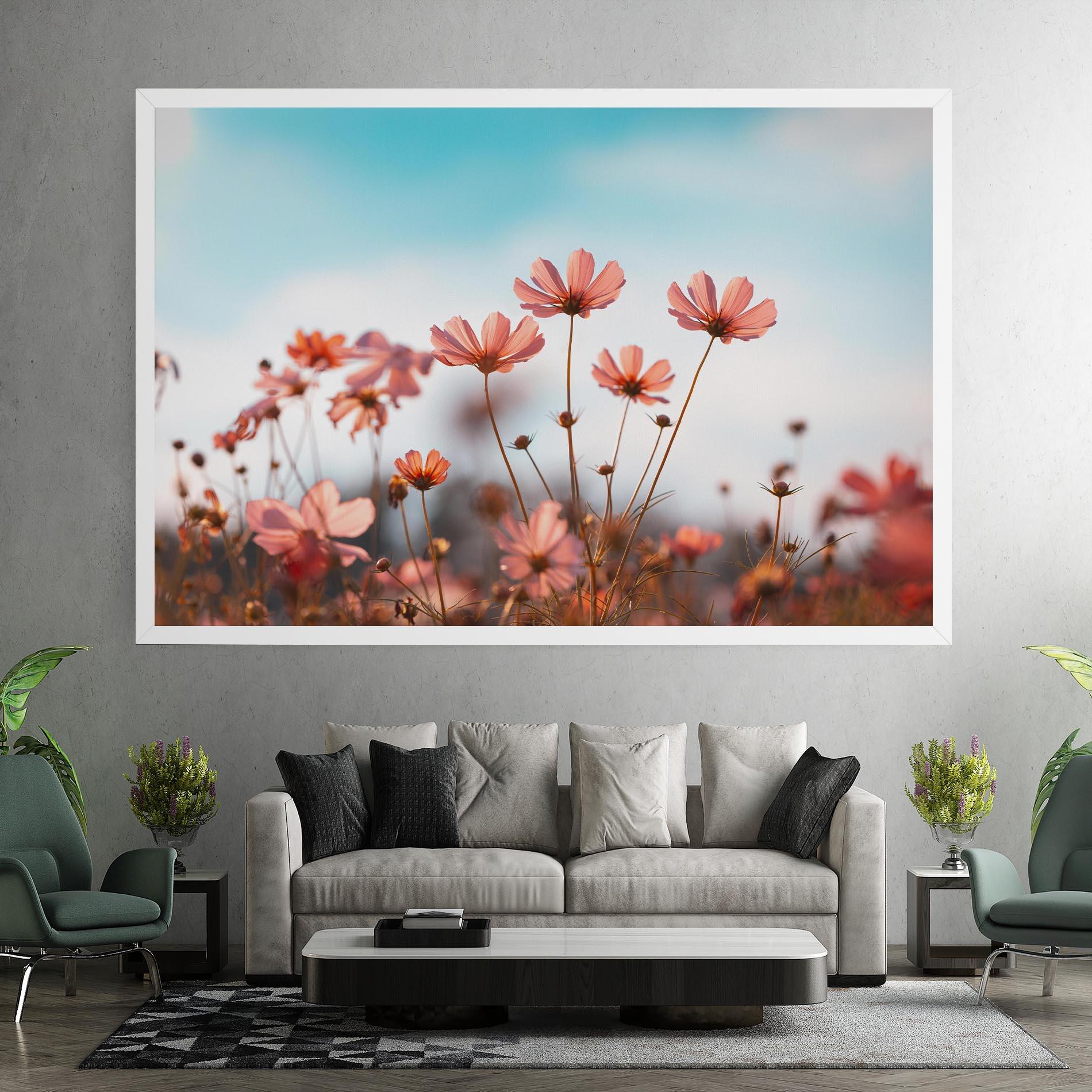 Vászonkép Cosmos Flowers Beautiful mockup 7