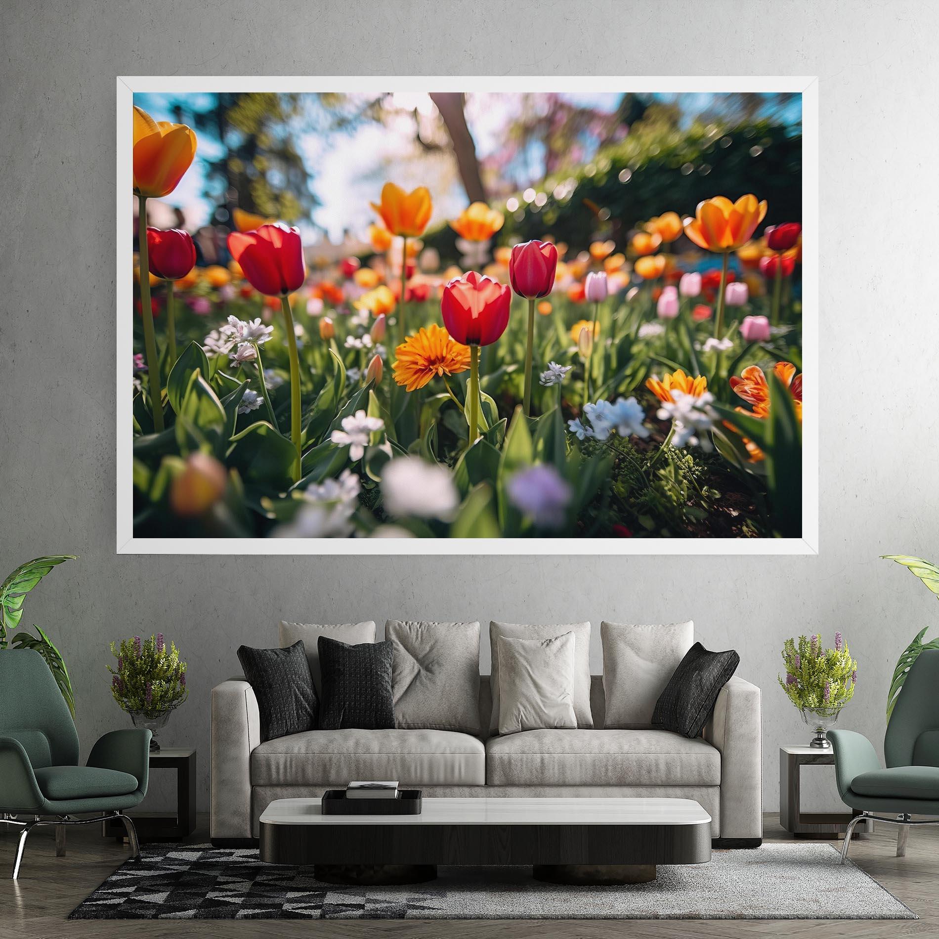 Vászonkép Garden Tulips Mix mockup 7