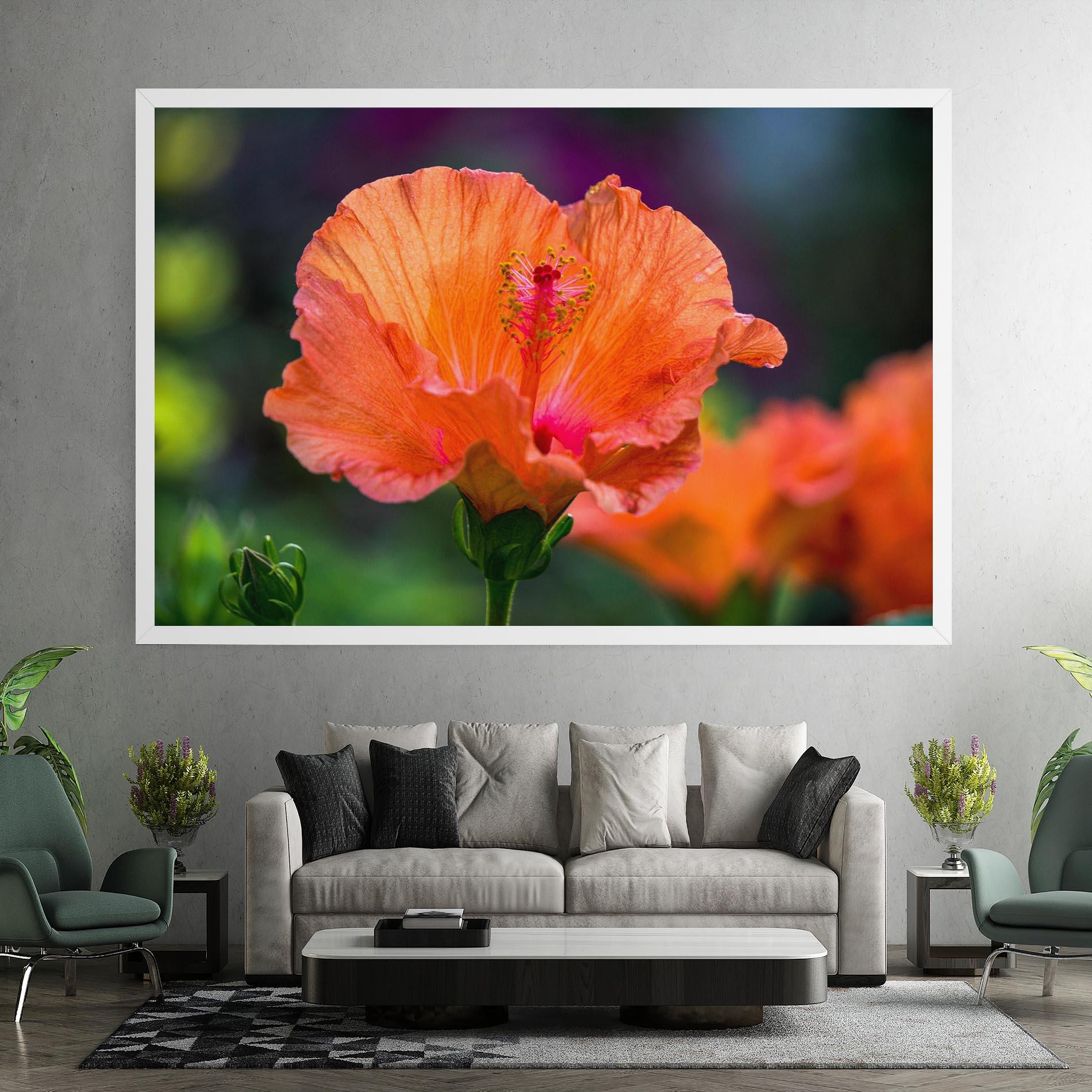 Vászonkép Orange Wild Flower mockup 7