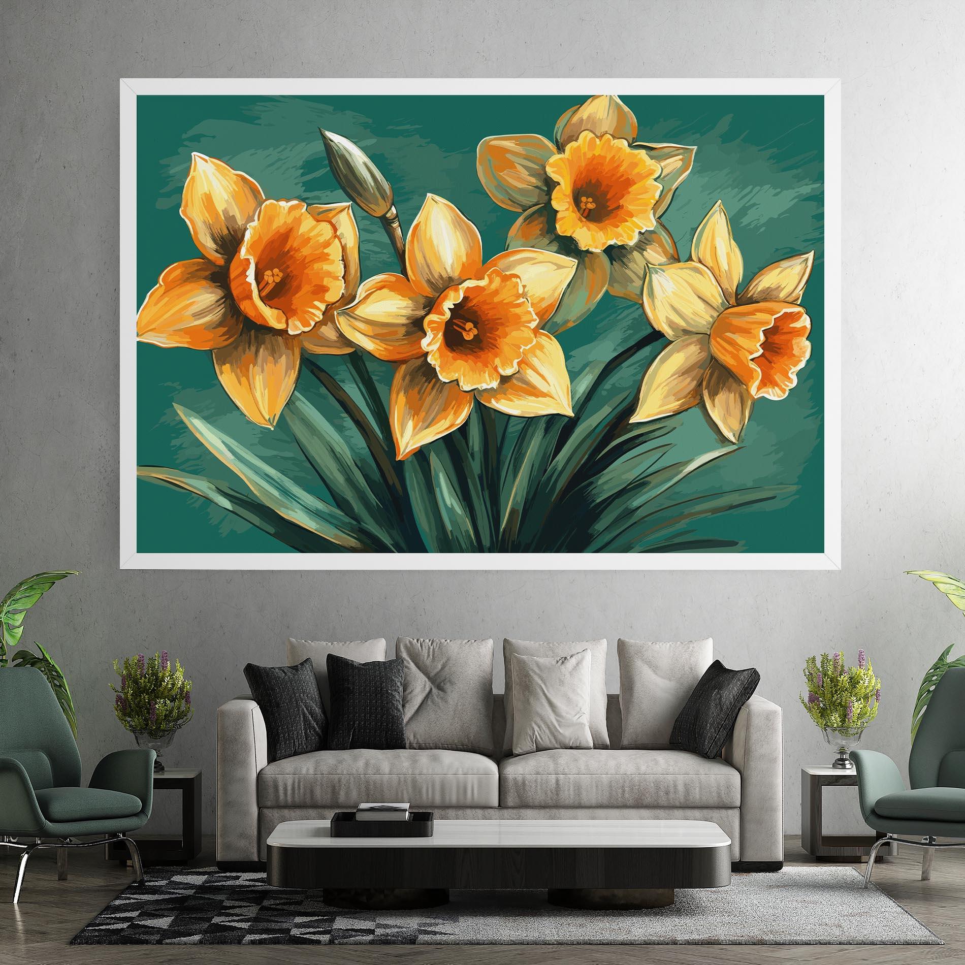 Vászonkép Yellow Wild Flower mockup 7