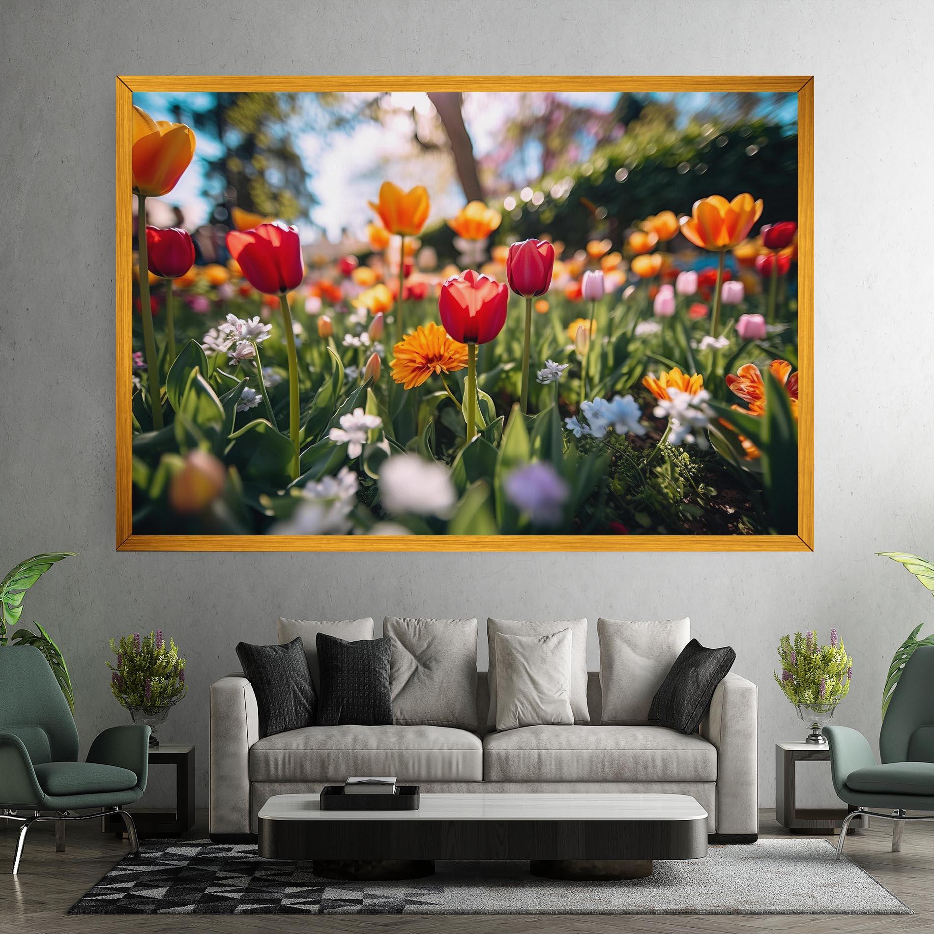 Vászonkép Garden Tulips Mix mockup 7