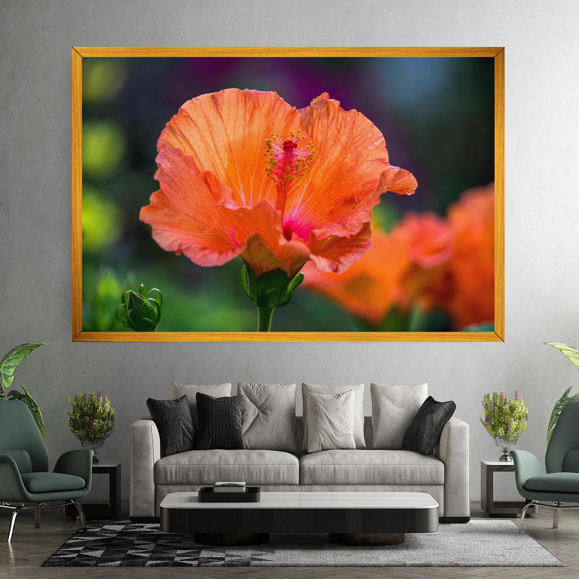 Vászonkép Orange Wild Flower mockup 7